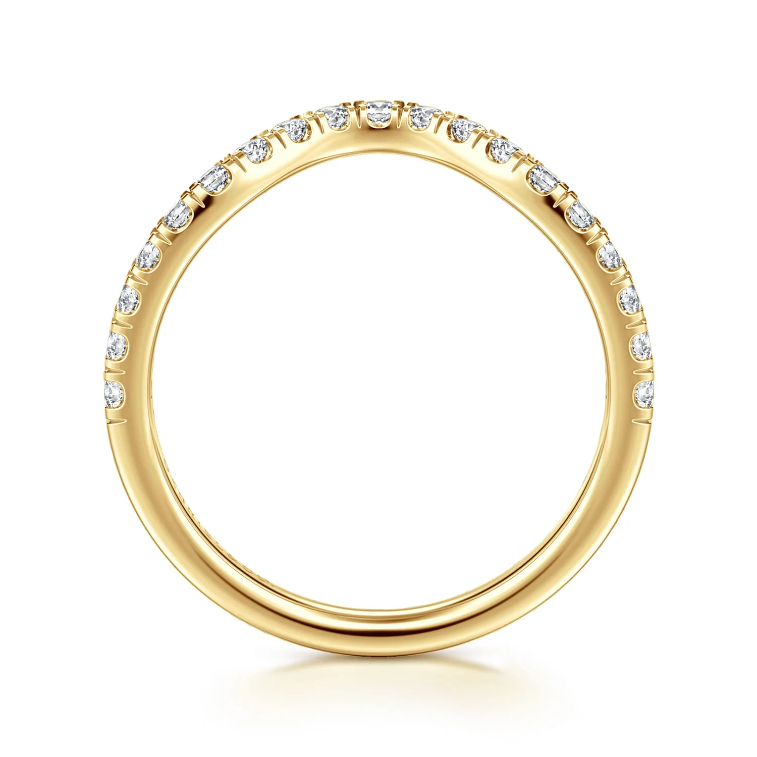 Diamond Matching Wedding Band in 14K Yellow Gold, photograph 2
