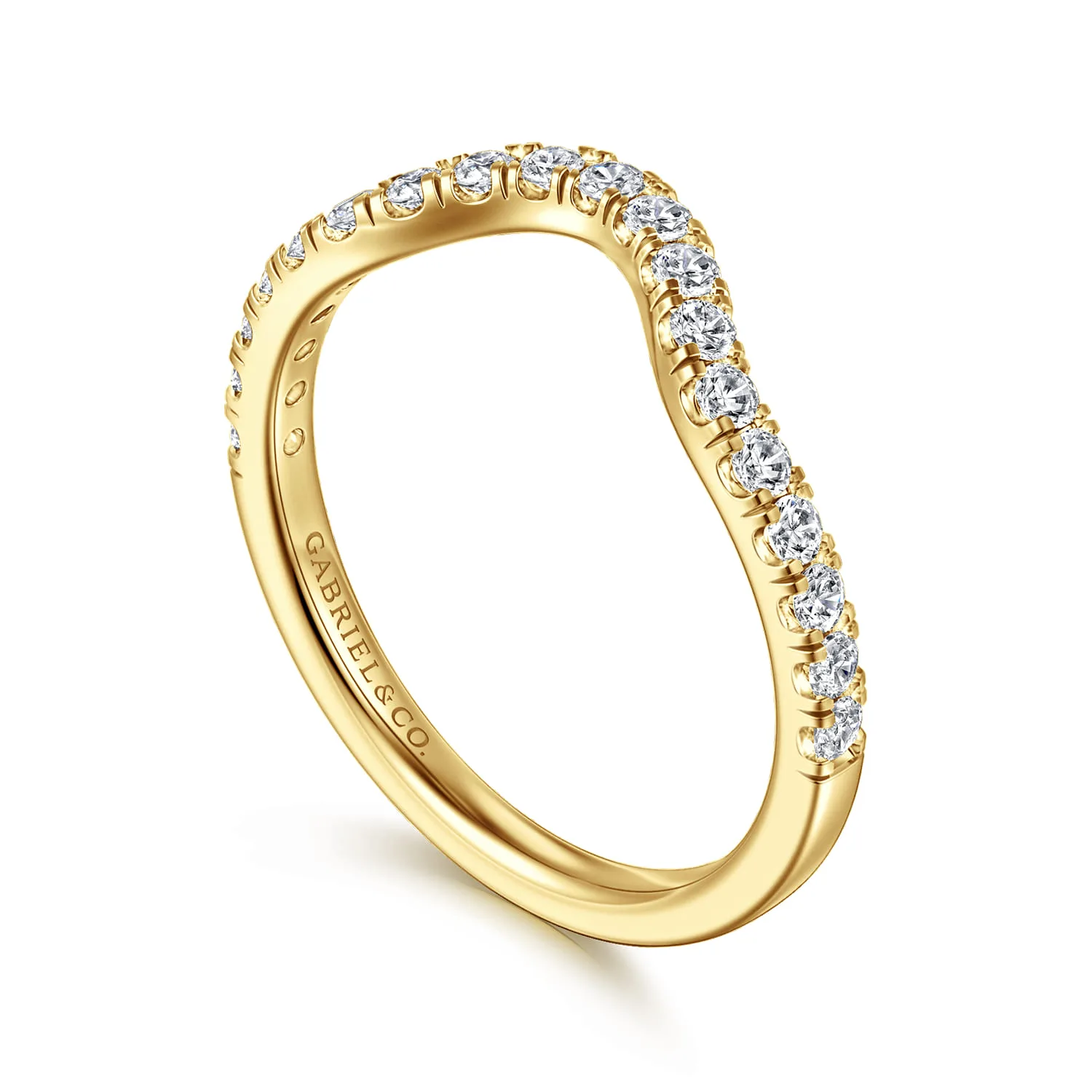 Diamond Matching Wedding Band in 14K Yellow Gold, photograph 3
