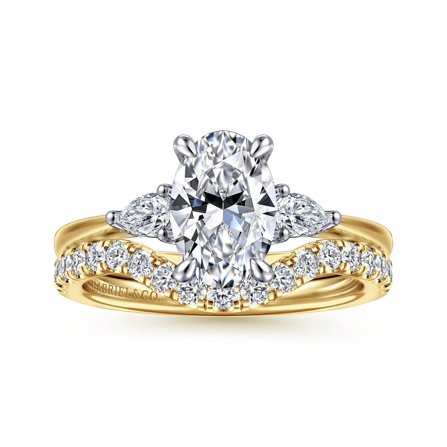 Diamond Matching Wedding Band in 14K Yellow Gold, photograph 4