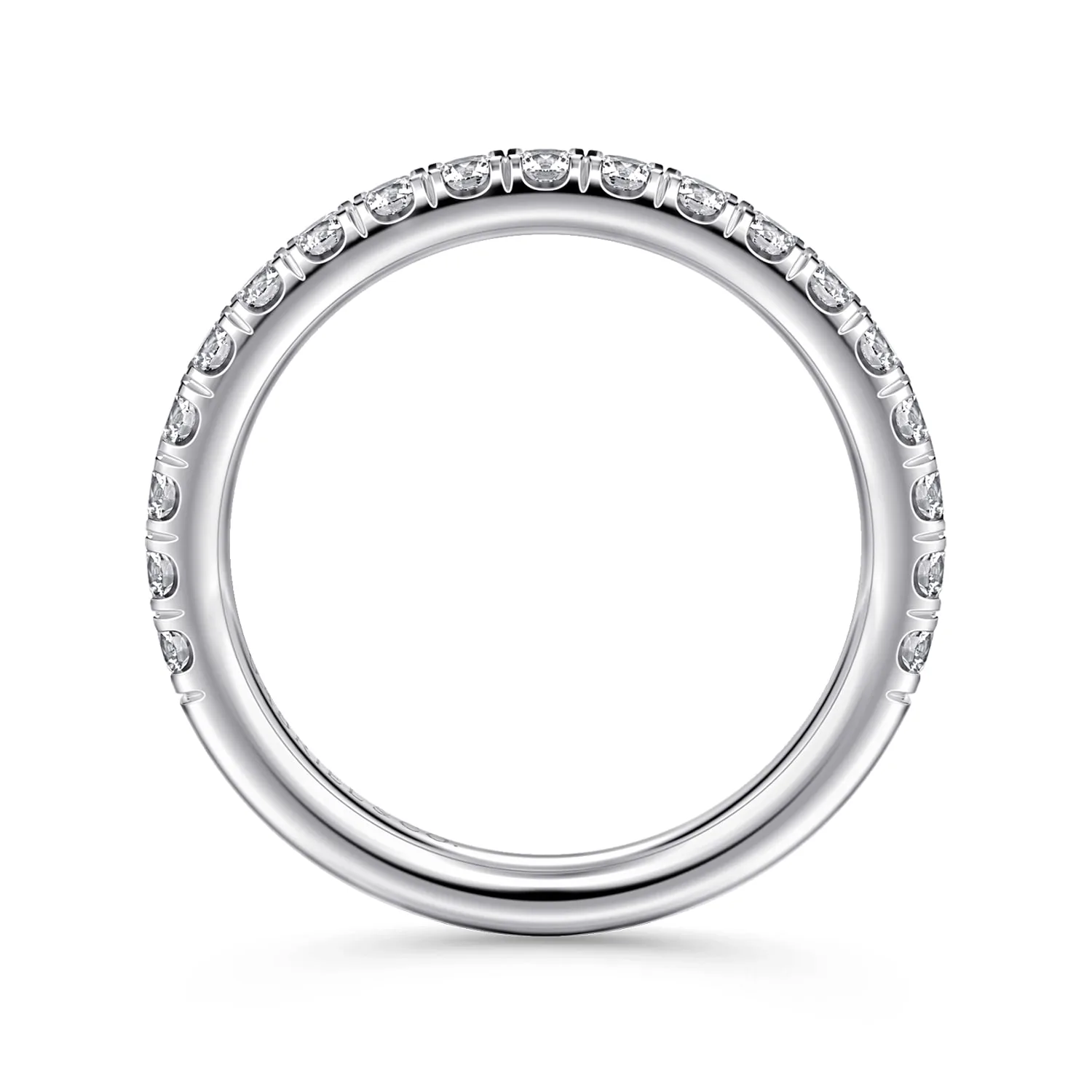 Diamond Matching Wedding Band in 14K White Gold, photograph 2