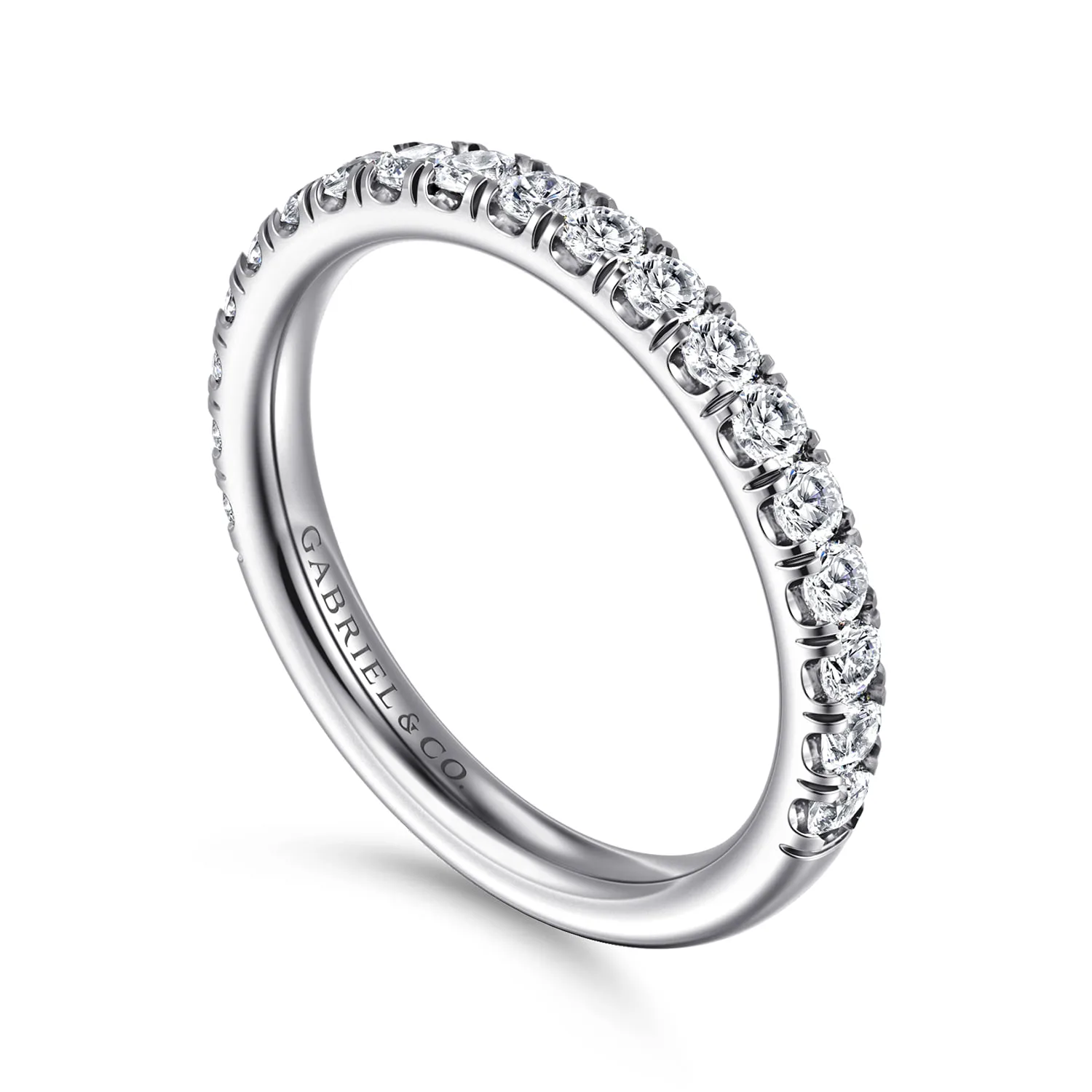 Diamond Matching Wedding Band in 14K White Gold, photograph 3