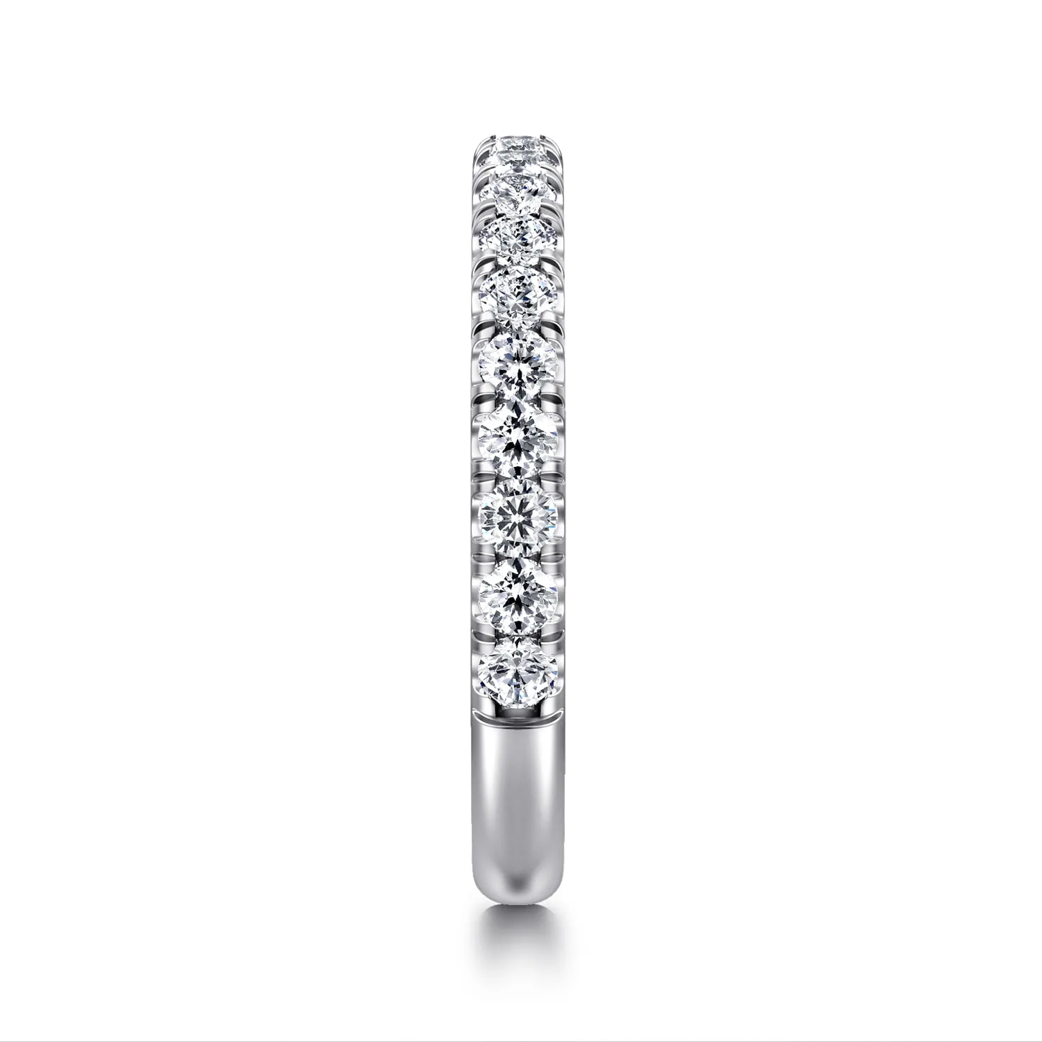 Diamond Matching Wedding Band in 14K White Gold, photograph 5