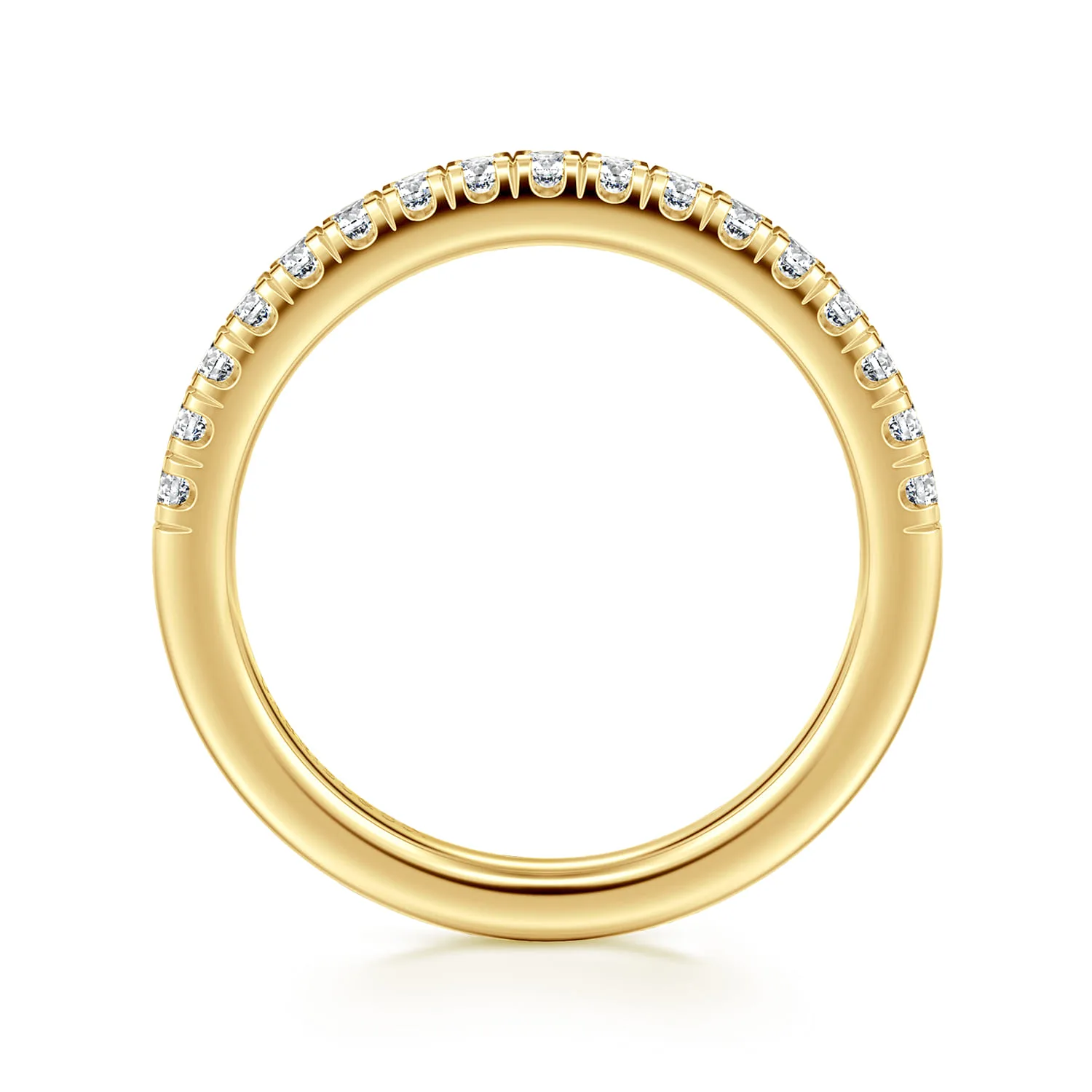 Diamond Wedding Band in 14K Yellow Gold, photograph 2