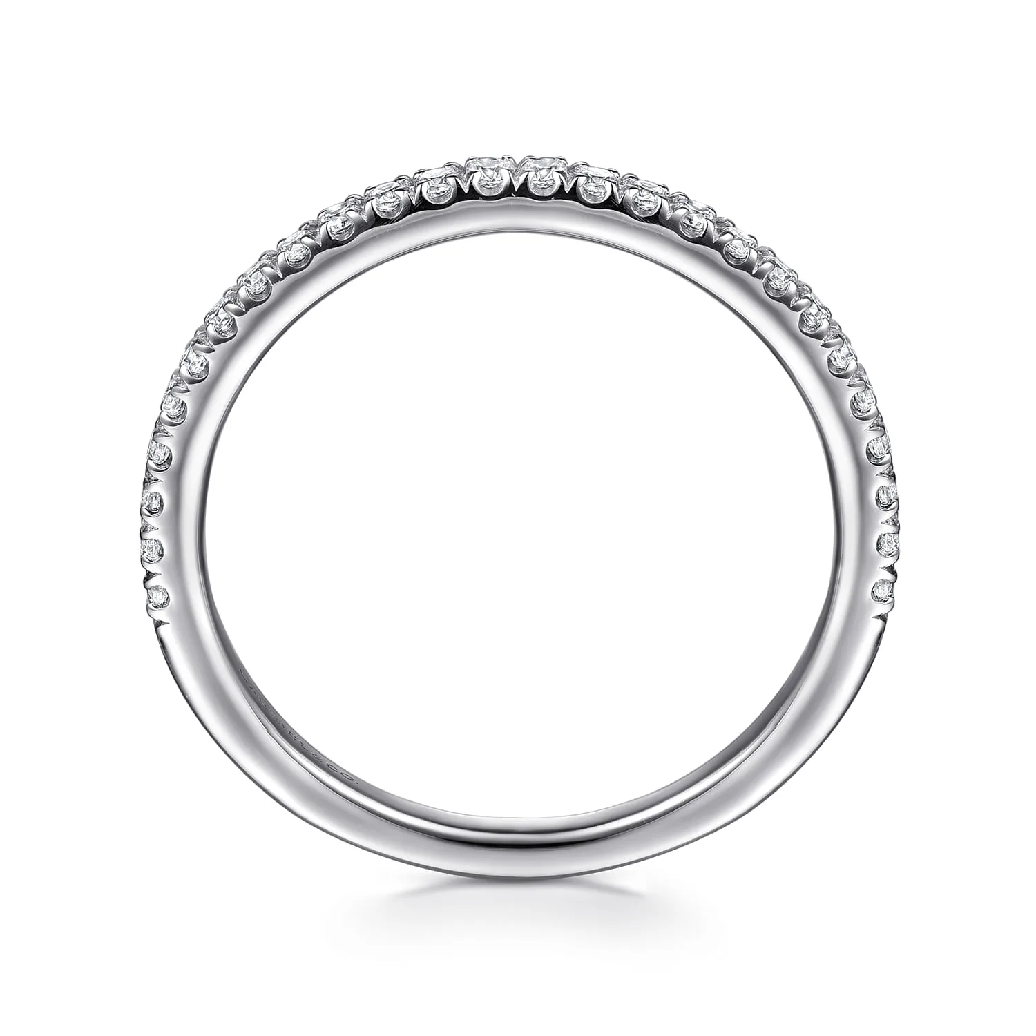 Diamond Matching Wedding Band in 14K White Gold, photograph 2