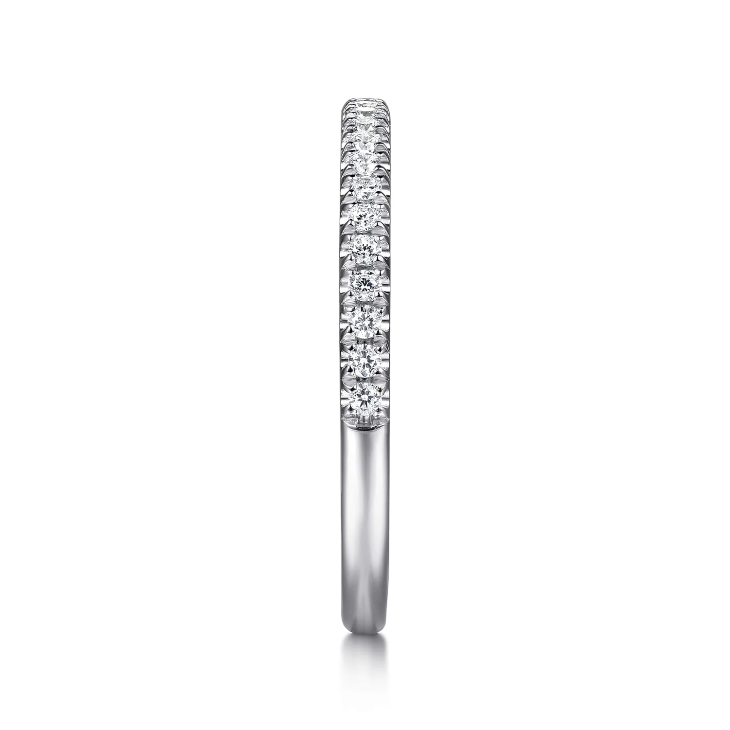 Diamond Matching Wedding Band in 14K White Gold, photograph 5