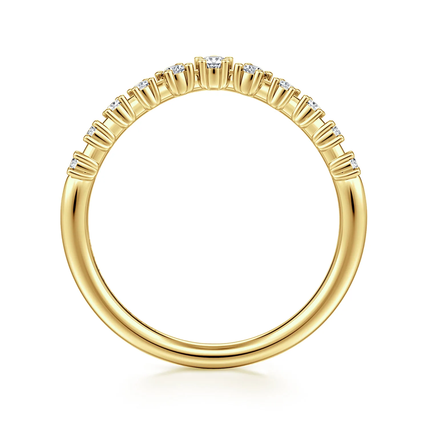 Diamond Matching Wedding Band in 14K Yellow Gold, photograph 2