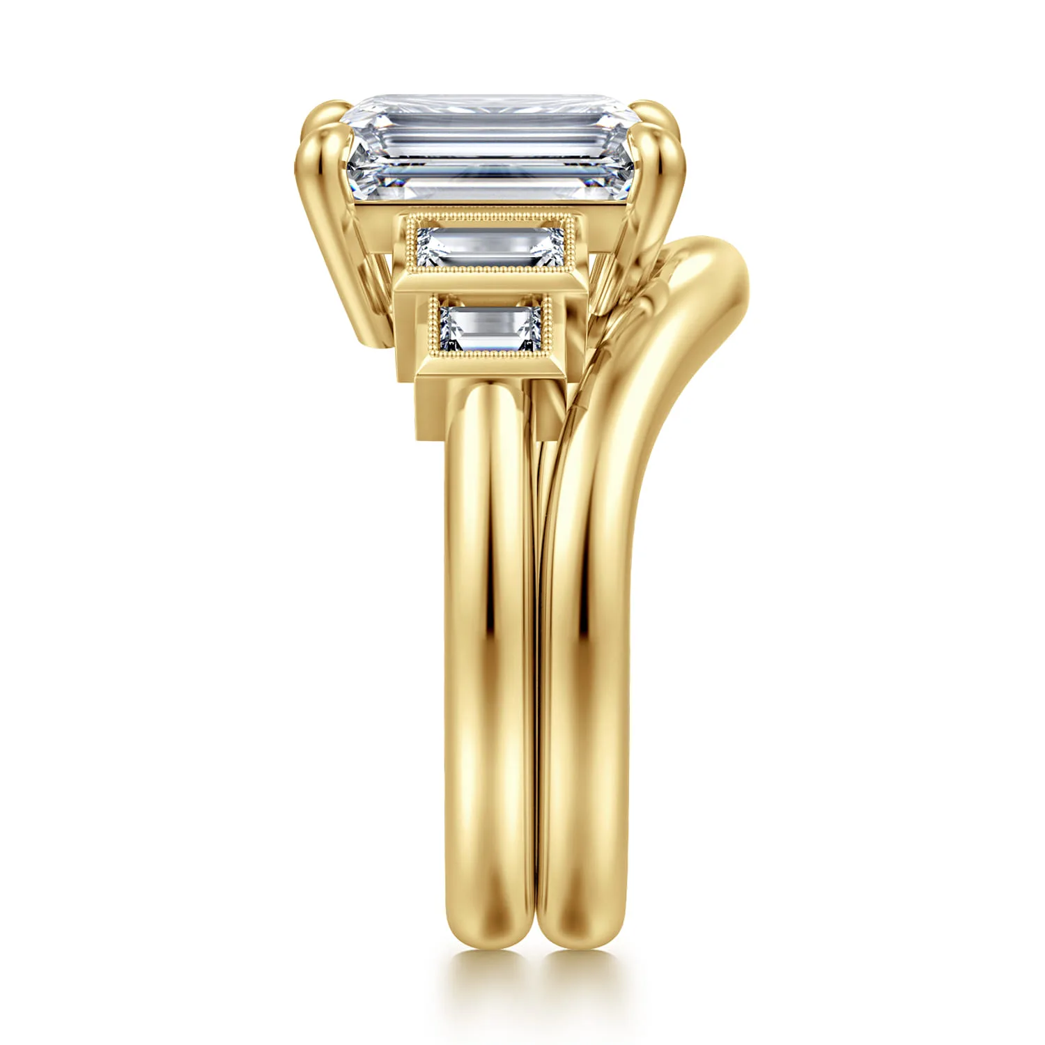 Matching Wedding Band in 14K Yellow Gold, photograph 5