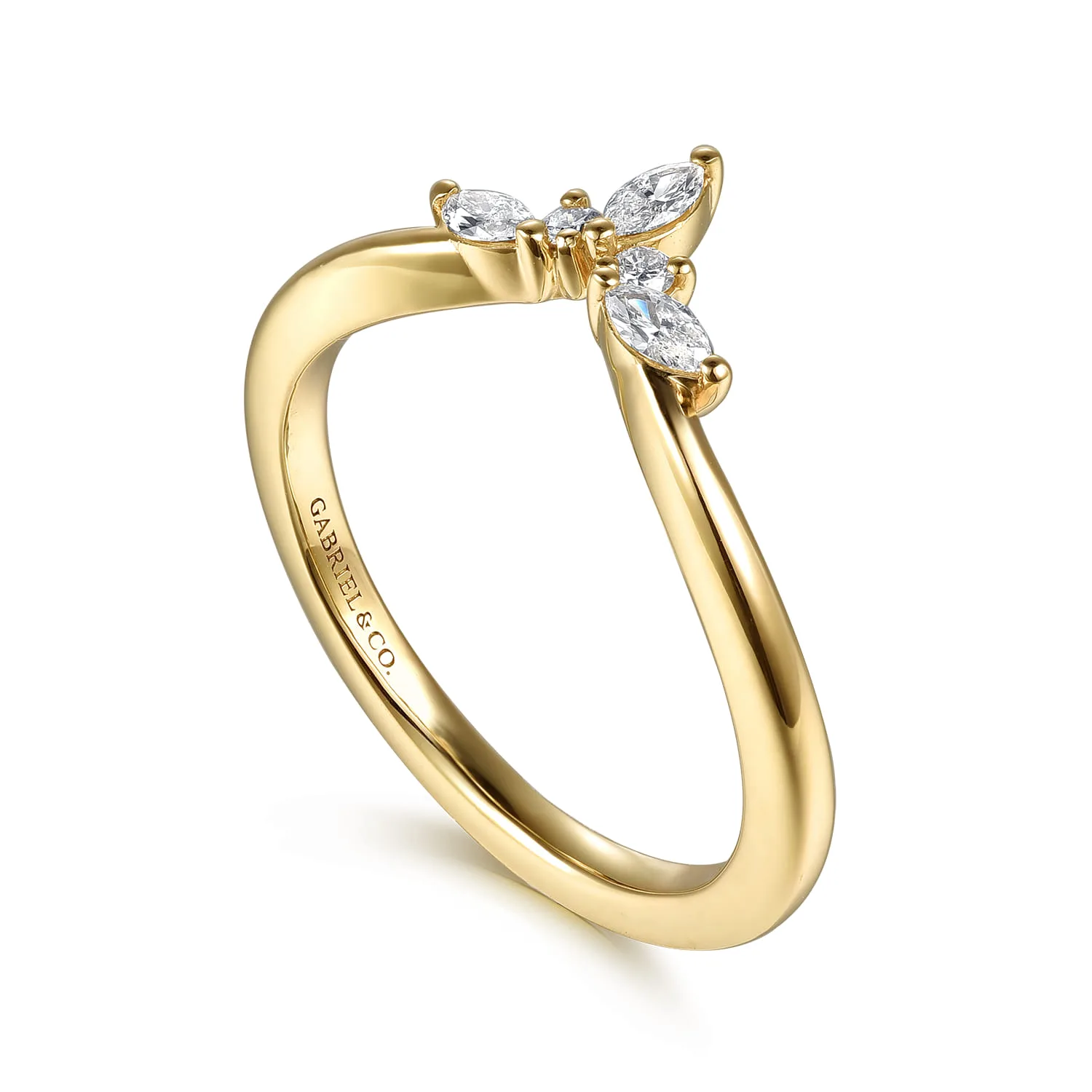 Diamond Matching Wedding Band in 14K Yellow Gold, photograph 3