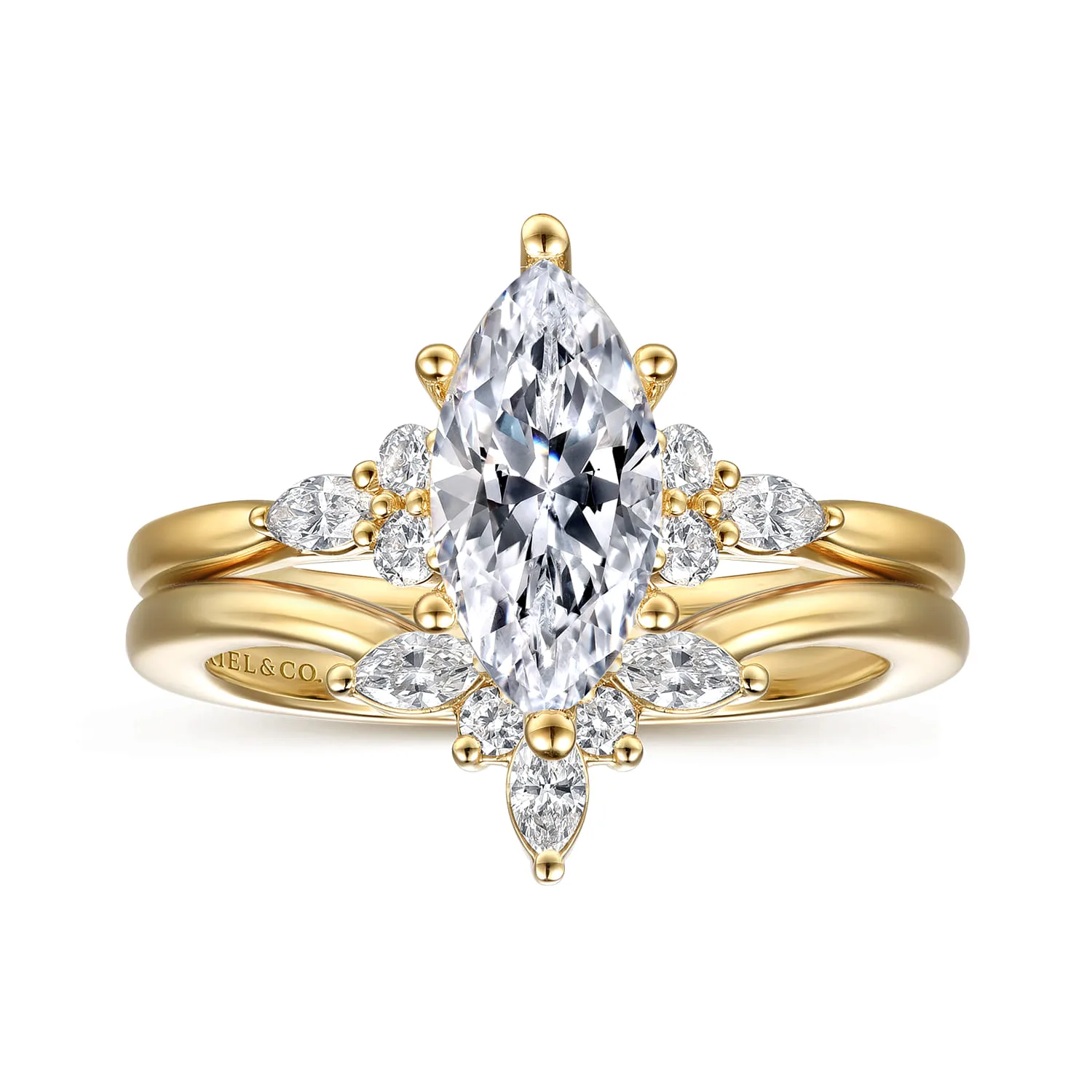 Diamond Matching Wedding Band in 14K Yellow Gold, photograph 4