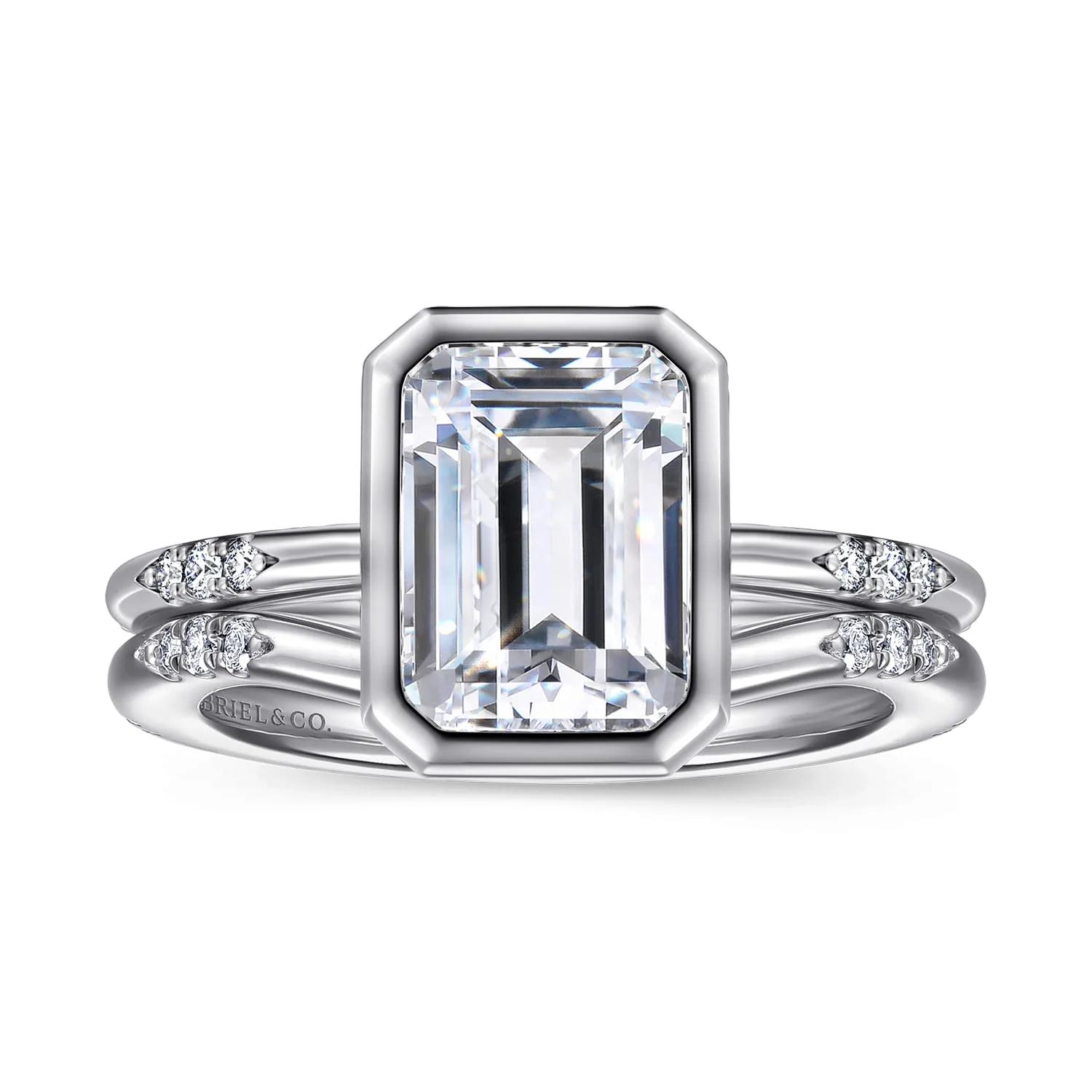 Diamond Matching Wedding Band in 14K White Gold, photograph 4