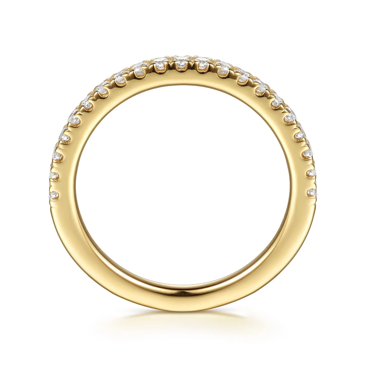 Diamond Matching Wedding Band in 14K Yellow Gold, photograph 2