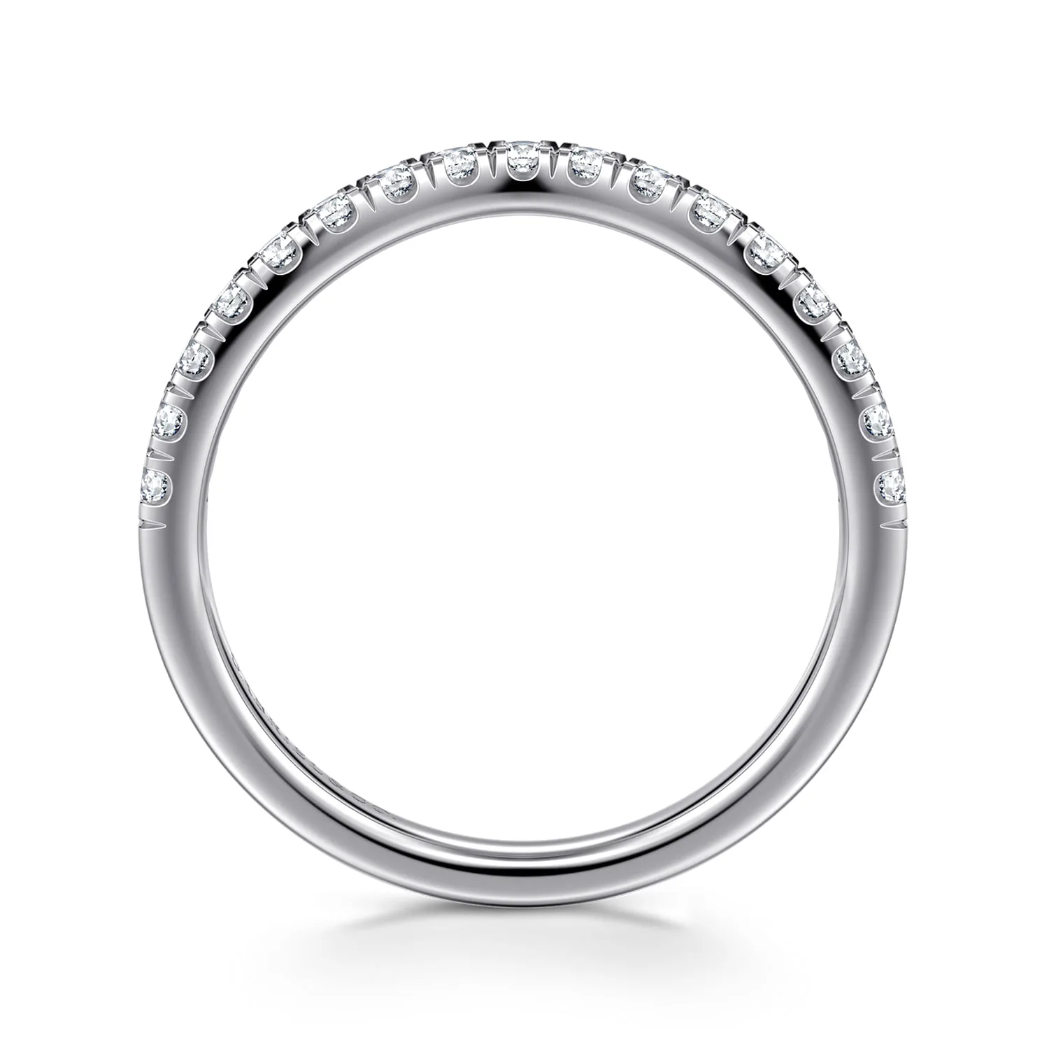 Diamond Matching Wedding Band in 14K White Gold, photograph 2
