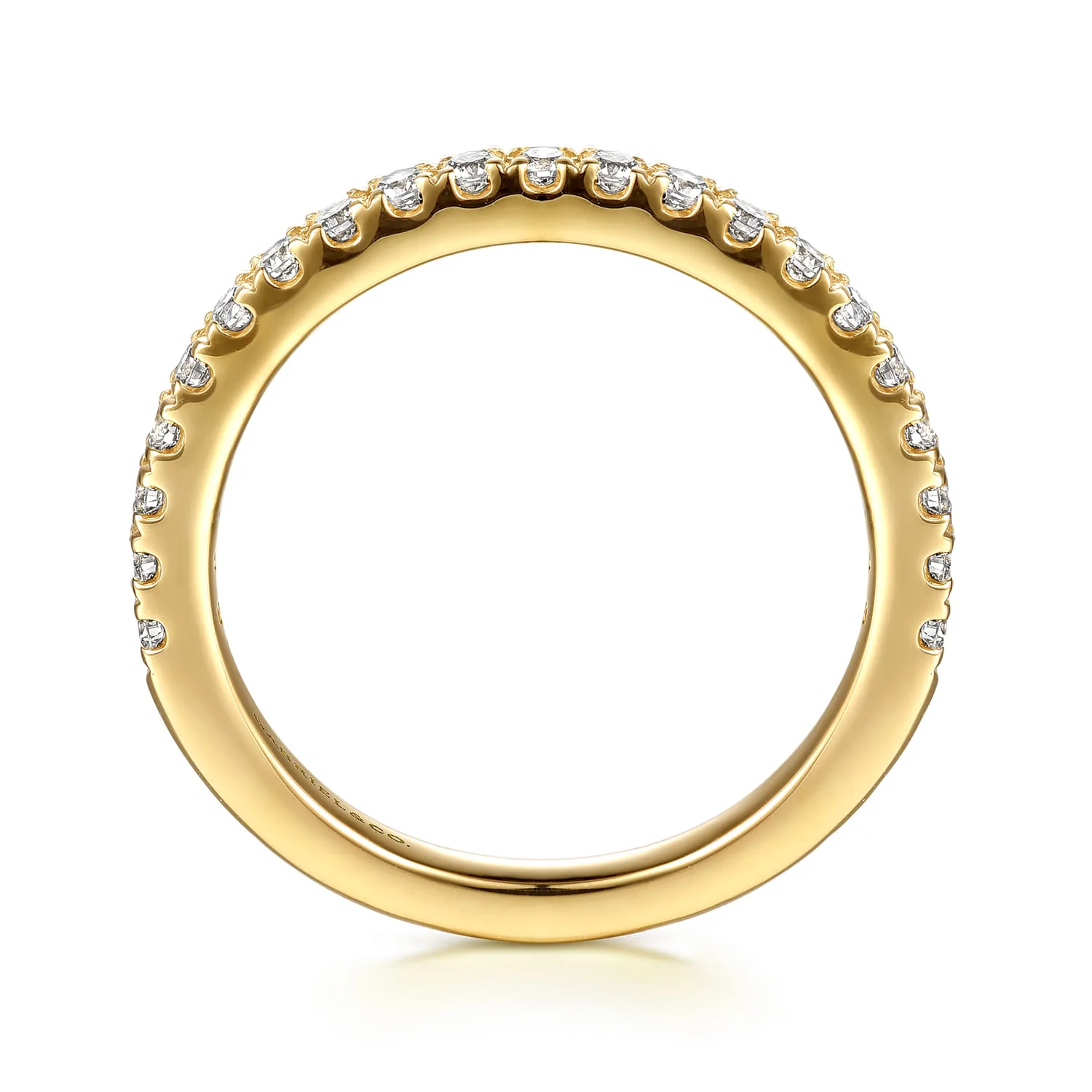 Diamond Matching Wedding Band in 14K Yellow Gold, photograph 2
