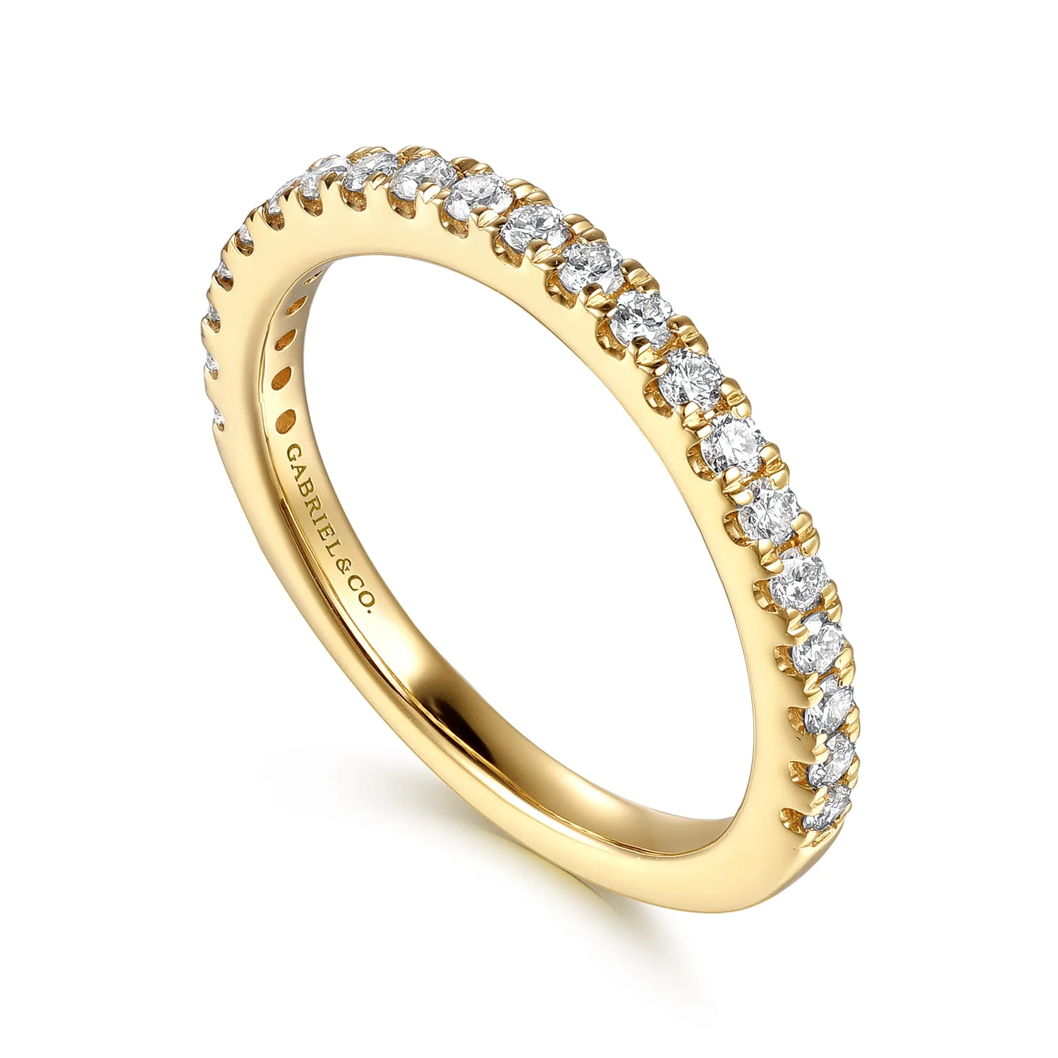 Diamond Matching Wedding Band in 14K Yellow Gold, photograph 3