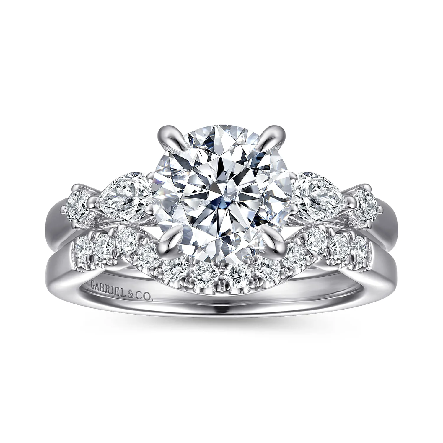 Diamond Matching Wedding Band in 14K White Gold, photograph 4