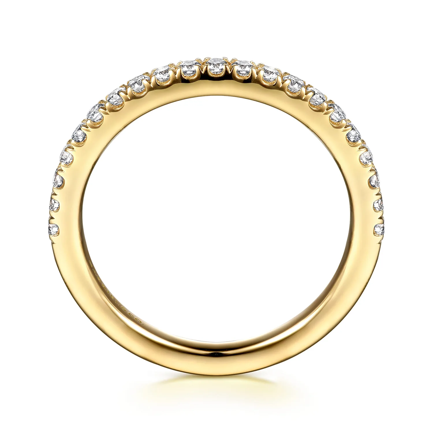 Diamond Matching Wedding Band in 14K Yellow Gold, photograph 2