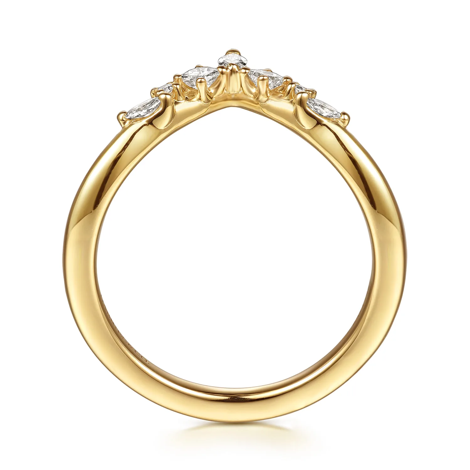 Diamond Matching Wedding Band in 14K Yellow Gold, photograph 2