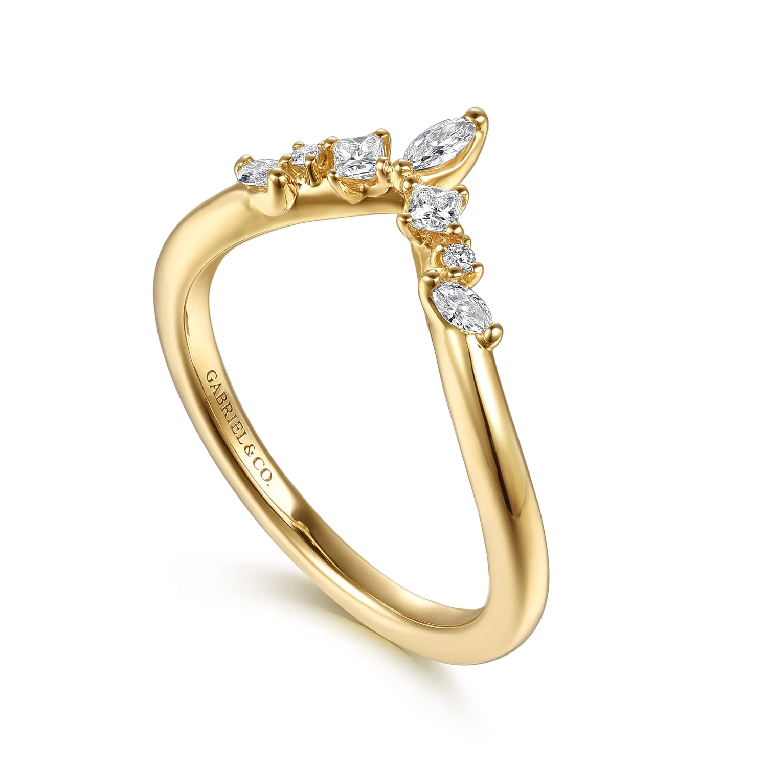 Diamond Matching Wedding Band in 14K Yellow Gold, photograph 3