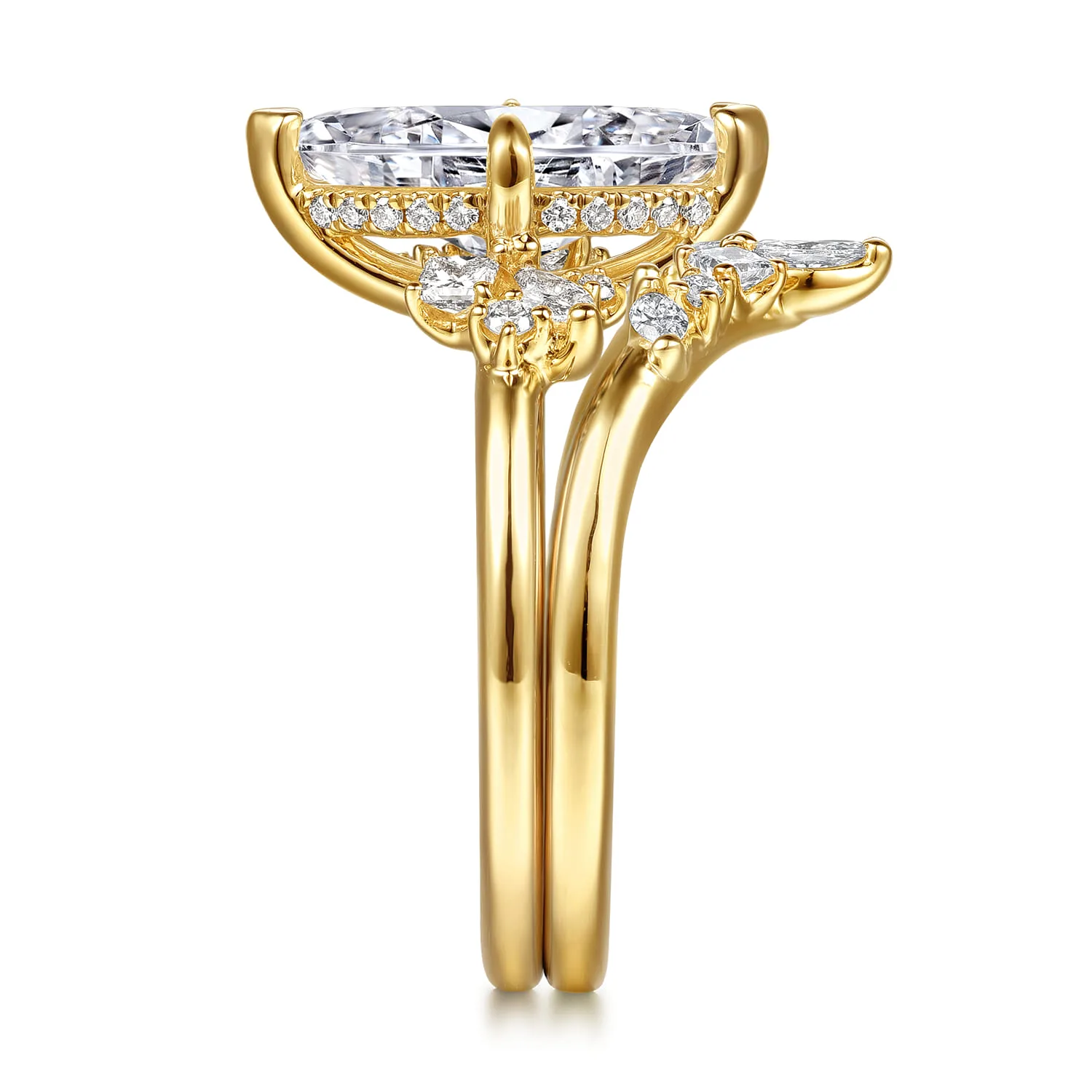 Diamond Matching Wedding Band in 14K Yellow Gold, photograph 5