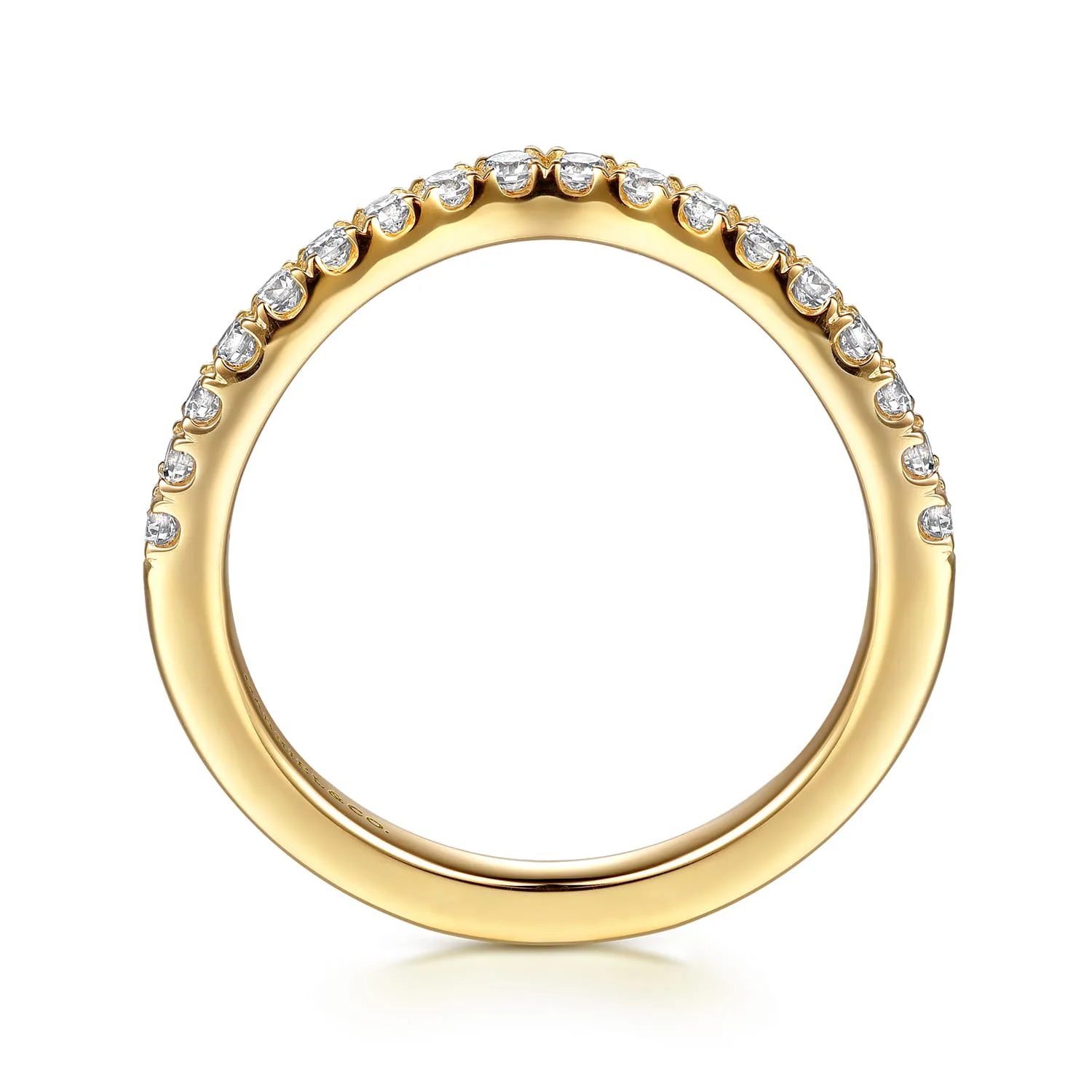 Diamond Matching Wedding Band in 14K Yellow Gold, photograph 2