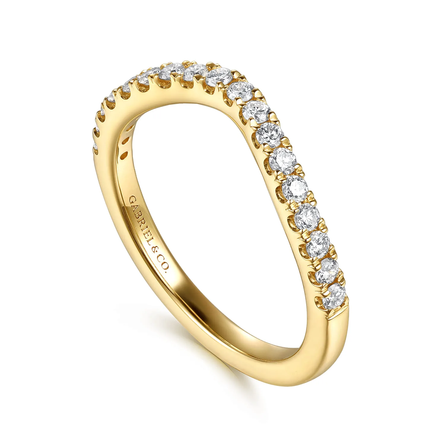 Diamond Matching Wedding Band in 14K Yellow Gold, photograph 3