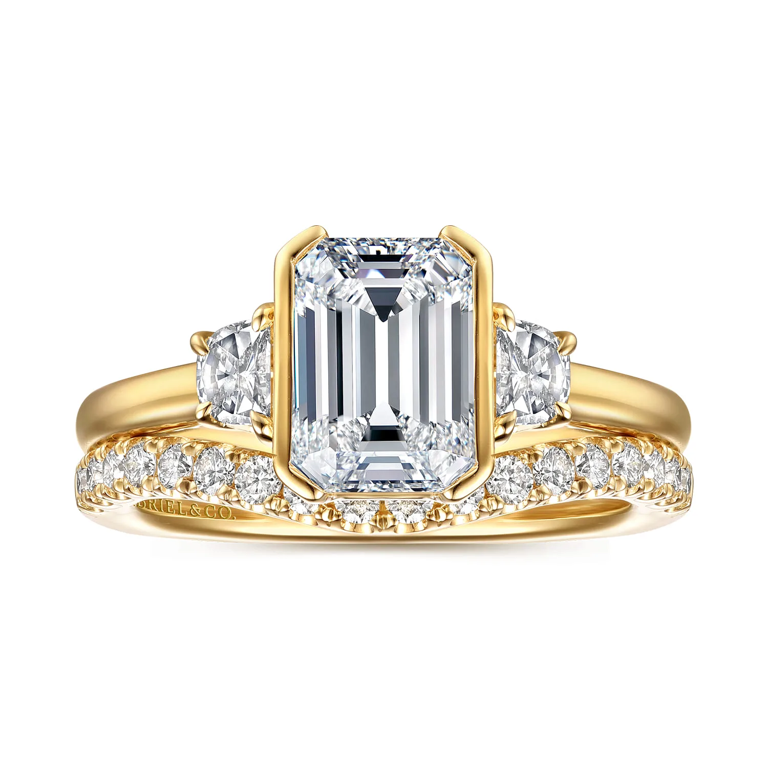 Diamond Matching Wedding Band in 14K Yellow Gold, photograph 4
