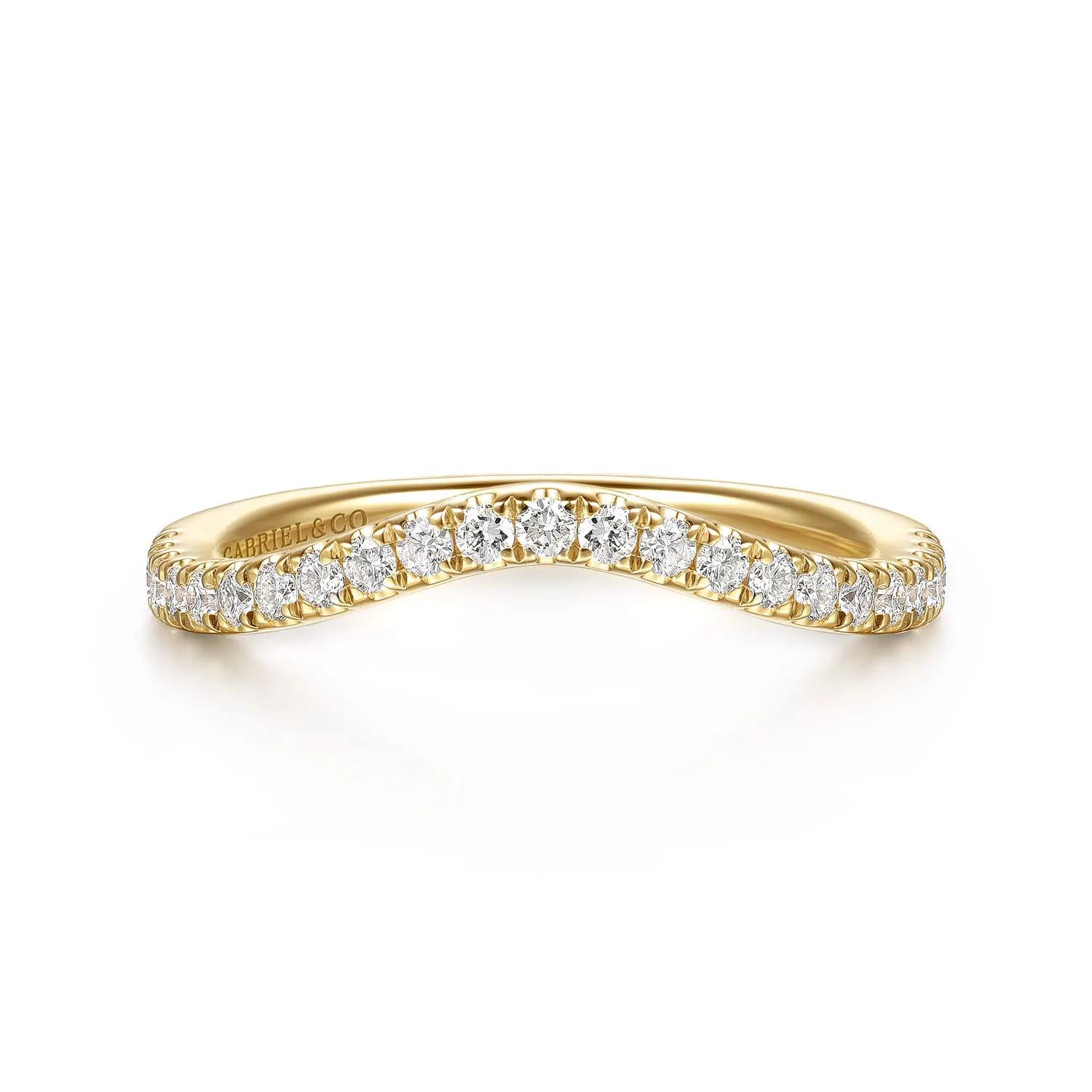 Curved Diamond Matching Wedding Band