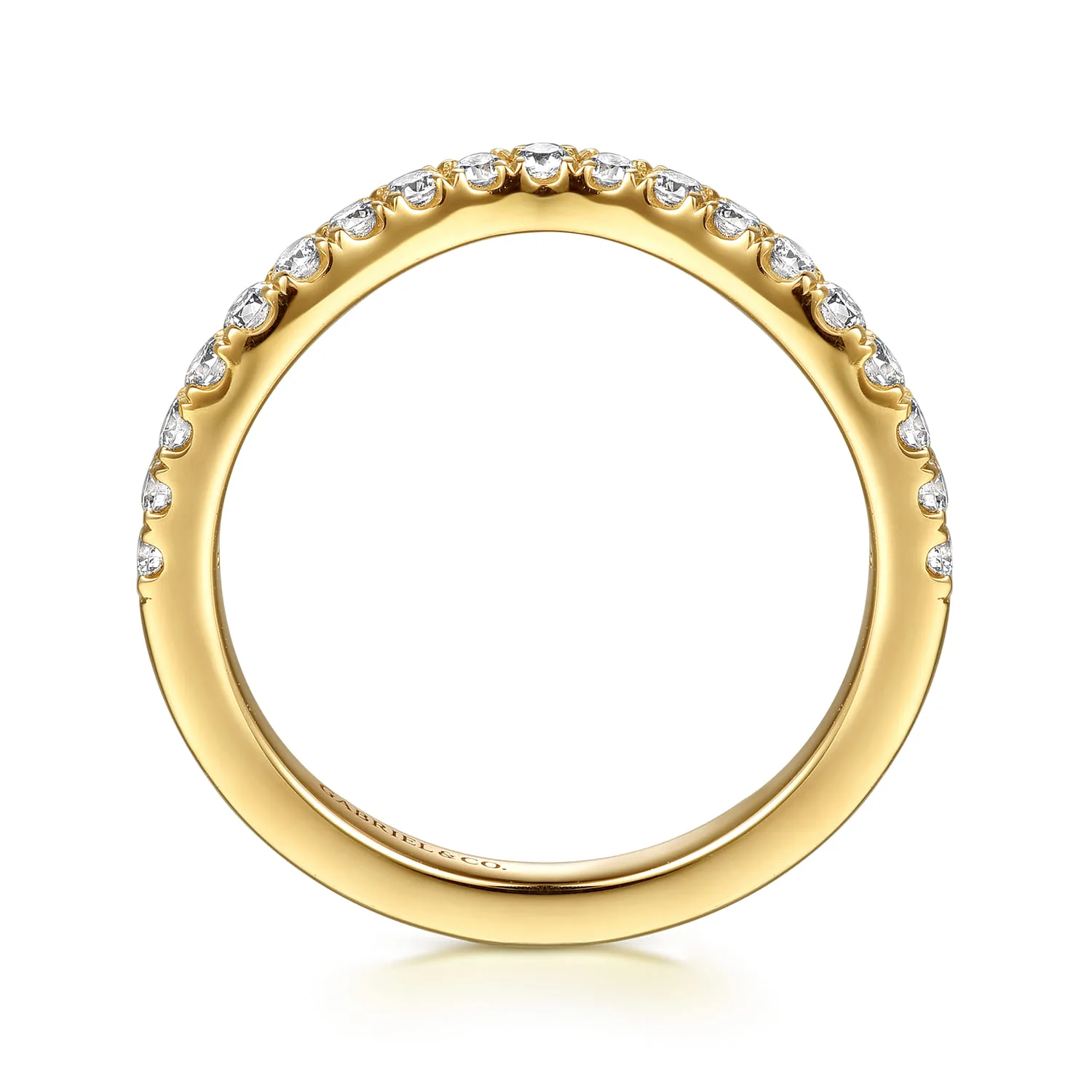 Diamond Matching Wedding Band in 14K Yellow Gold, photograph 2