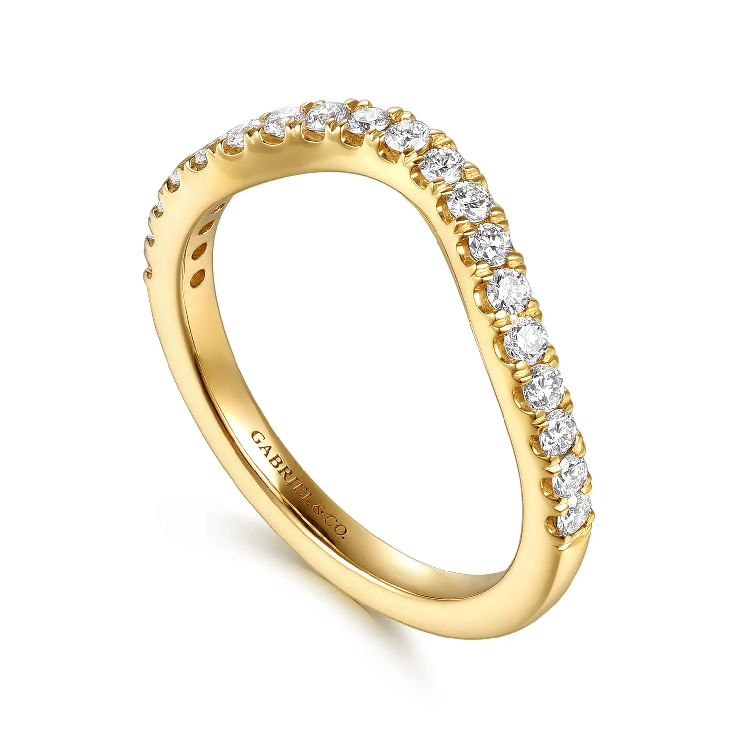 Diamond Matching Wedding Band in 14K Yellow Gold, photograph 3