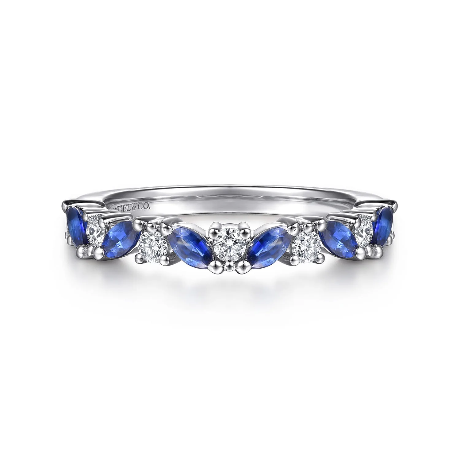 Sapphire and Diamond Matching Wedding Band