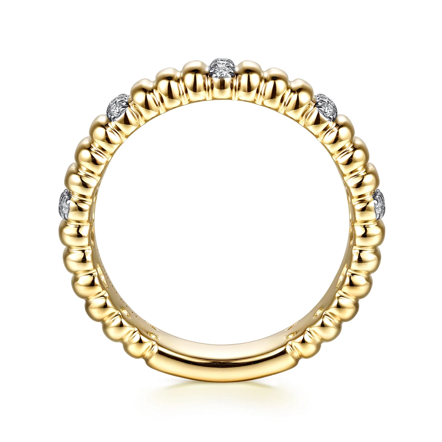 Diamond Matching Wedding Band in 14K Yellow Gold, photograph 2
