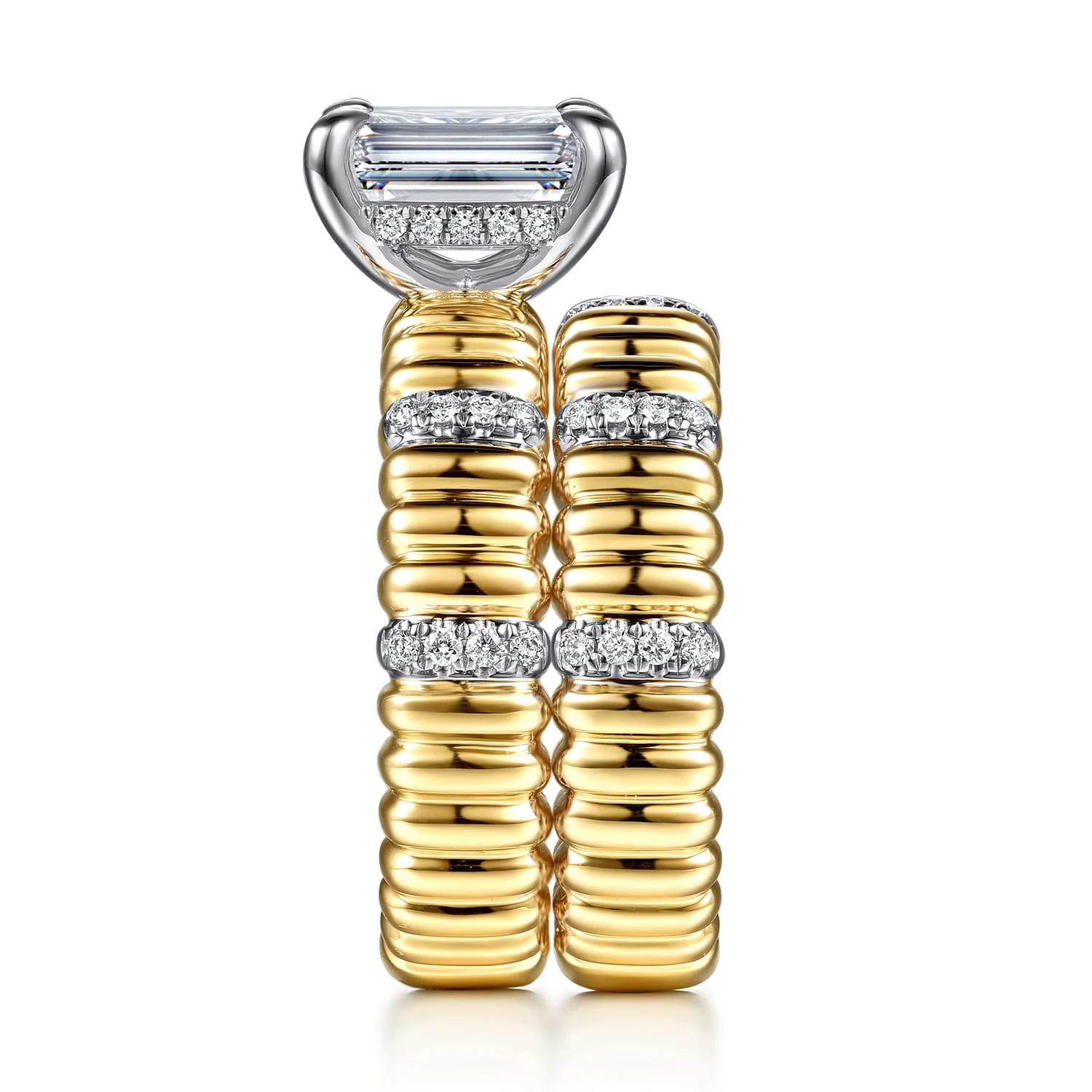 Diamond Matching Wedding Band in 14K Yellow Gold, photograph 5