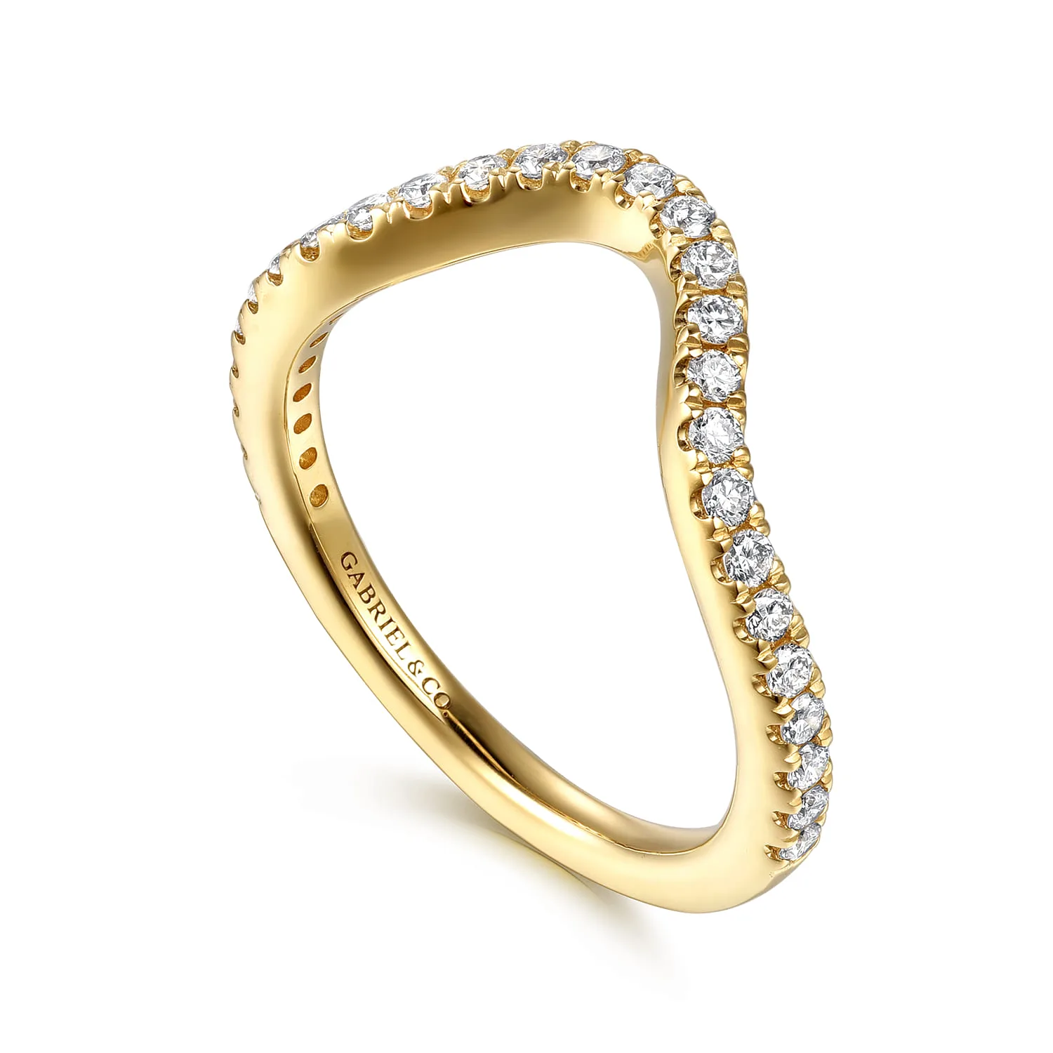 Diamond Matching Wedding Band in 14K Yellow Gold, photograph 3