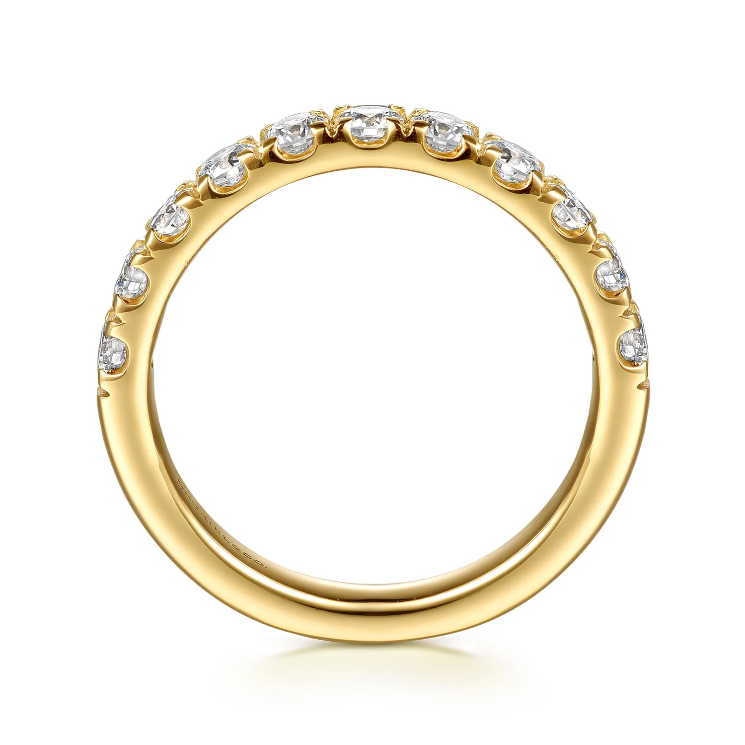 Diamond Matching Wedding Band in 14K Yellow Gold, photograph 2