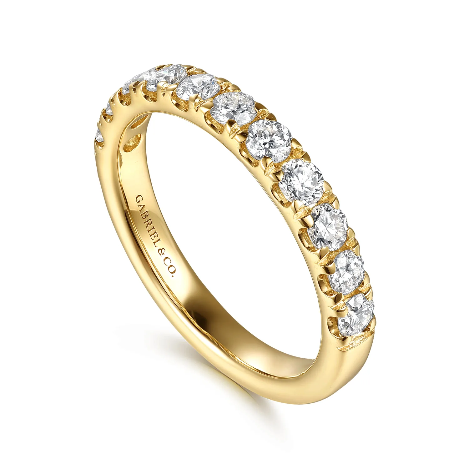 Diamond Matching Wedding Band in 14K Yellow Gold, photograph 3