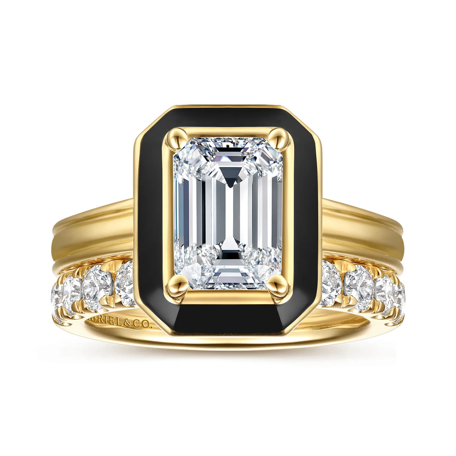 Diamond Matching Wedding Band in 14K Yellow Gold, photograph 4