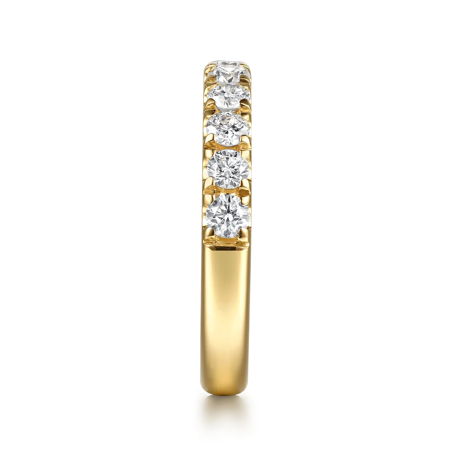 Diamond Matching Wedding Band in 14K Yellow Gold, photograph 5