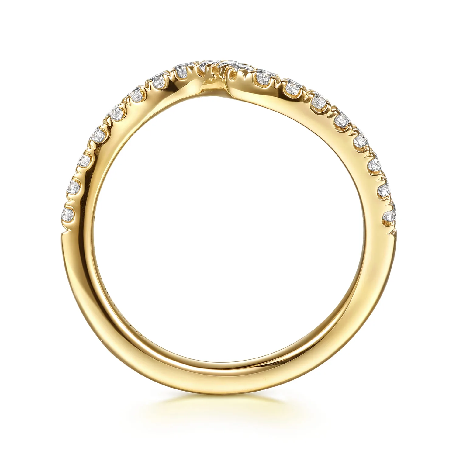 Diamond Matching Wedding Band in 14K Yellow Gold, photograph 2