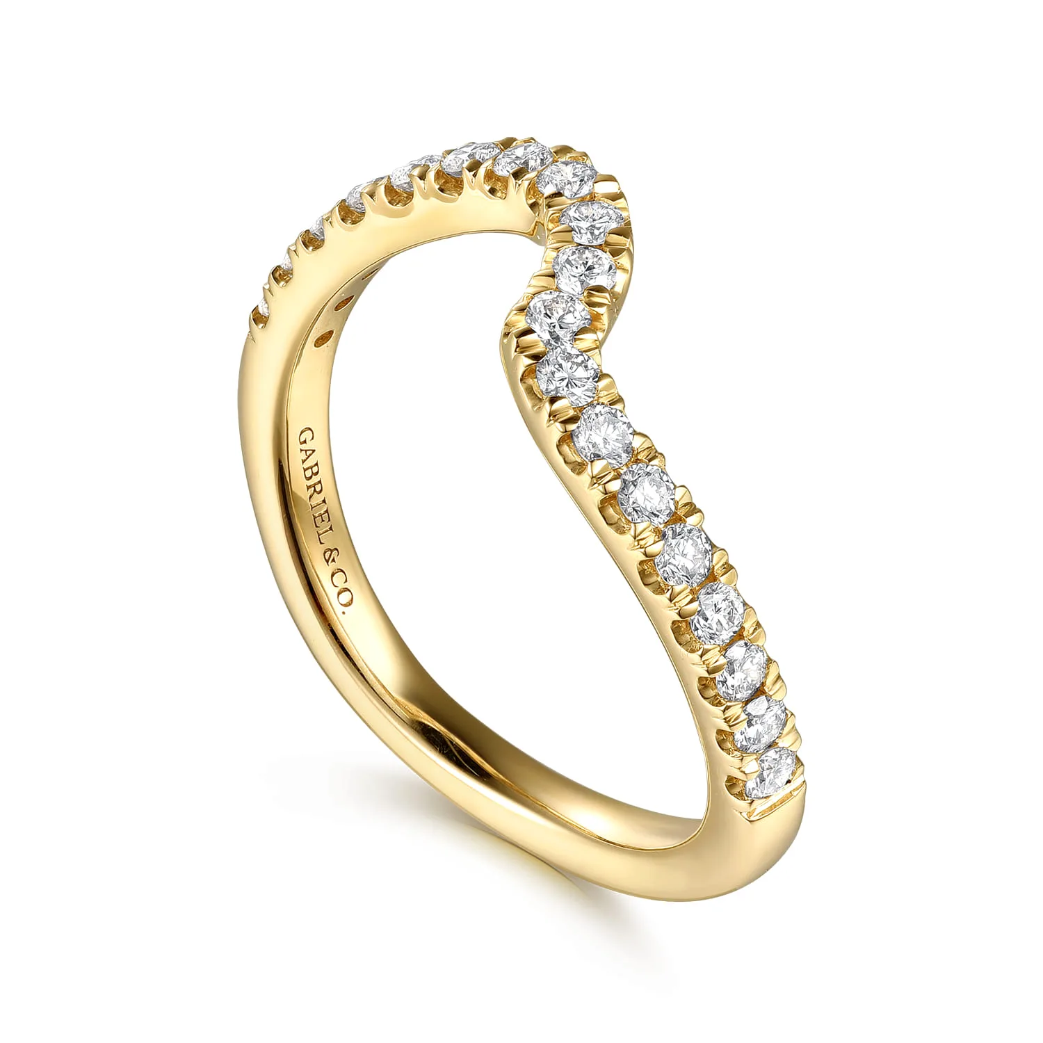 Diamond Matching Wedding Band in 14K Yellow Gold, photograph 3