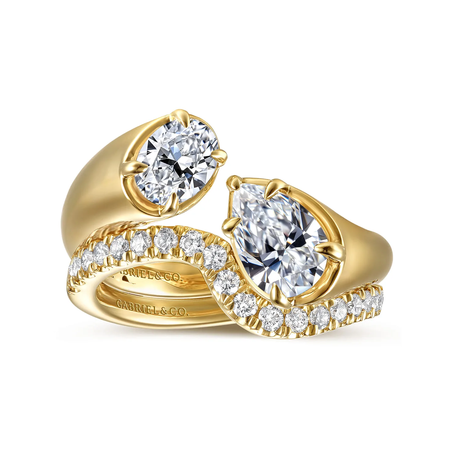 Diamond Matching Wedding Band in 14K Yellow Gold, photograph 4
