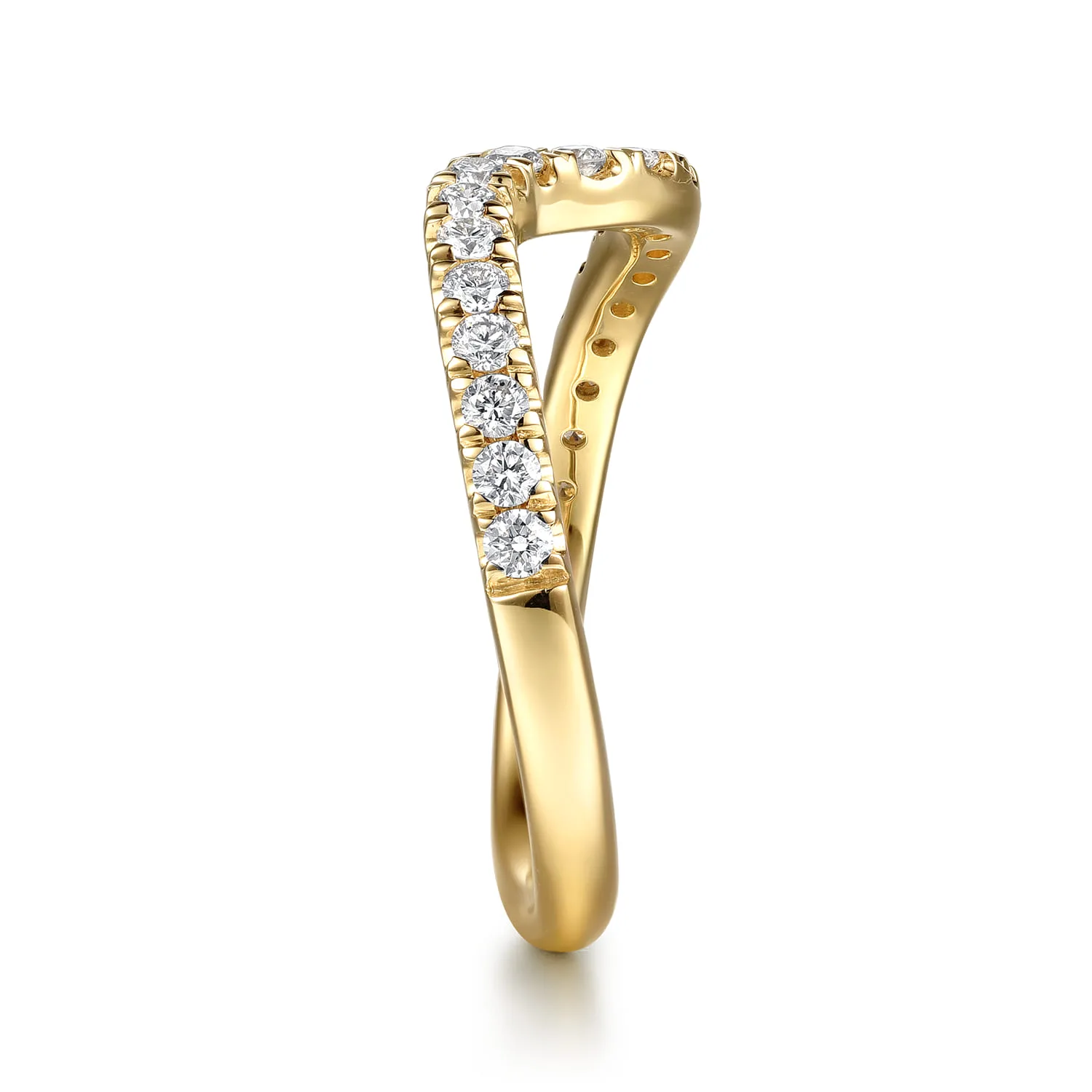 Diamond Matching Wedding Band in 14K Yellow Gold, photograph 5