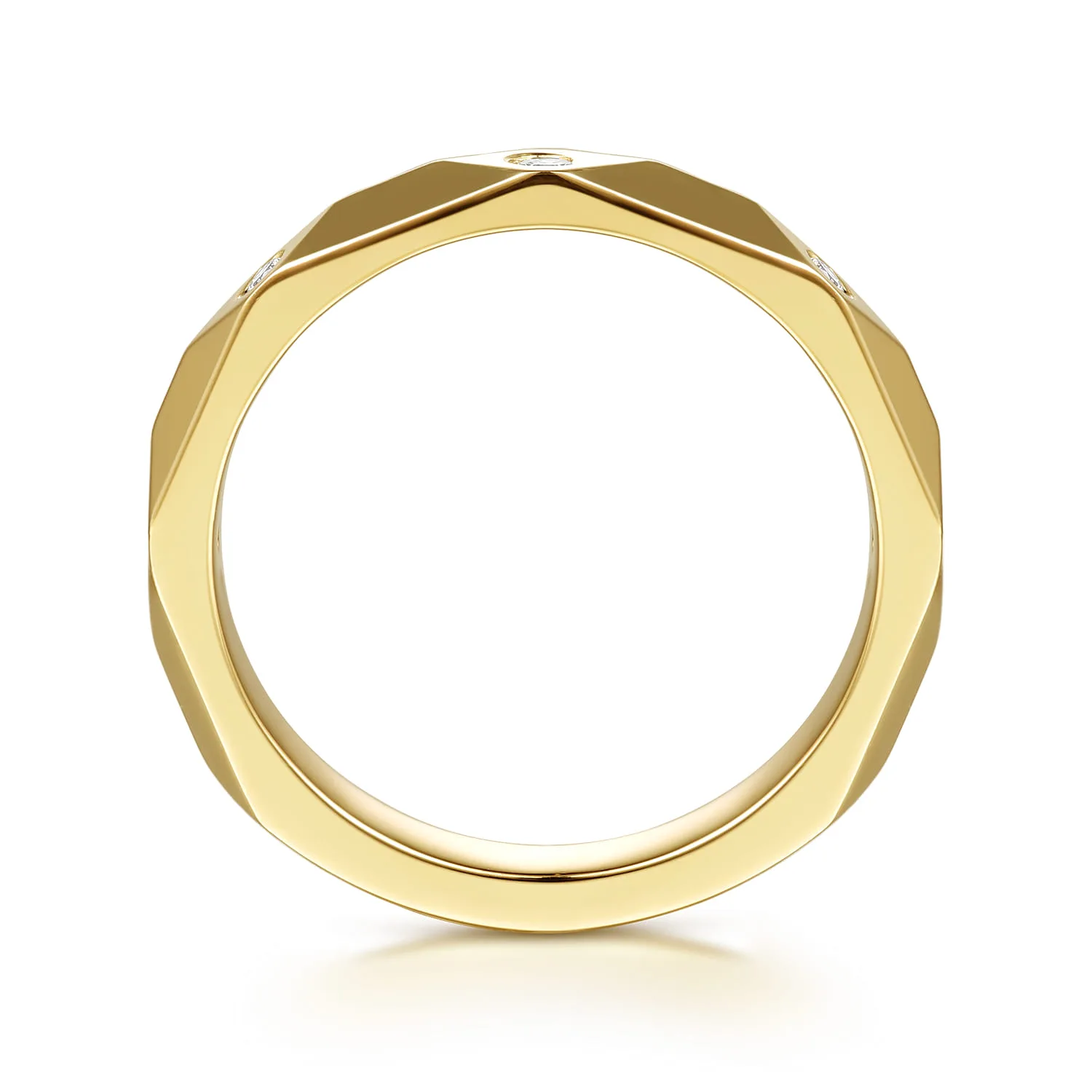 Diamond Matching Wedding Band in 14K Yellow Gold, photograph 2