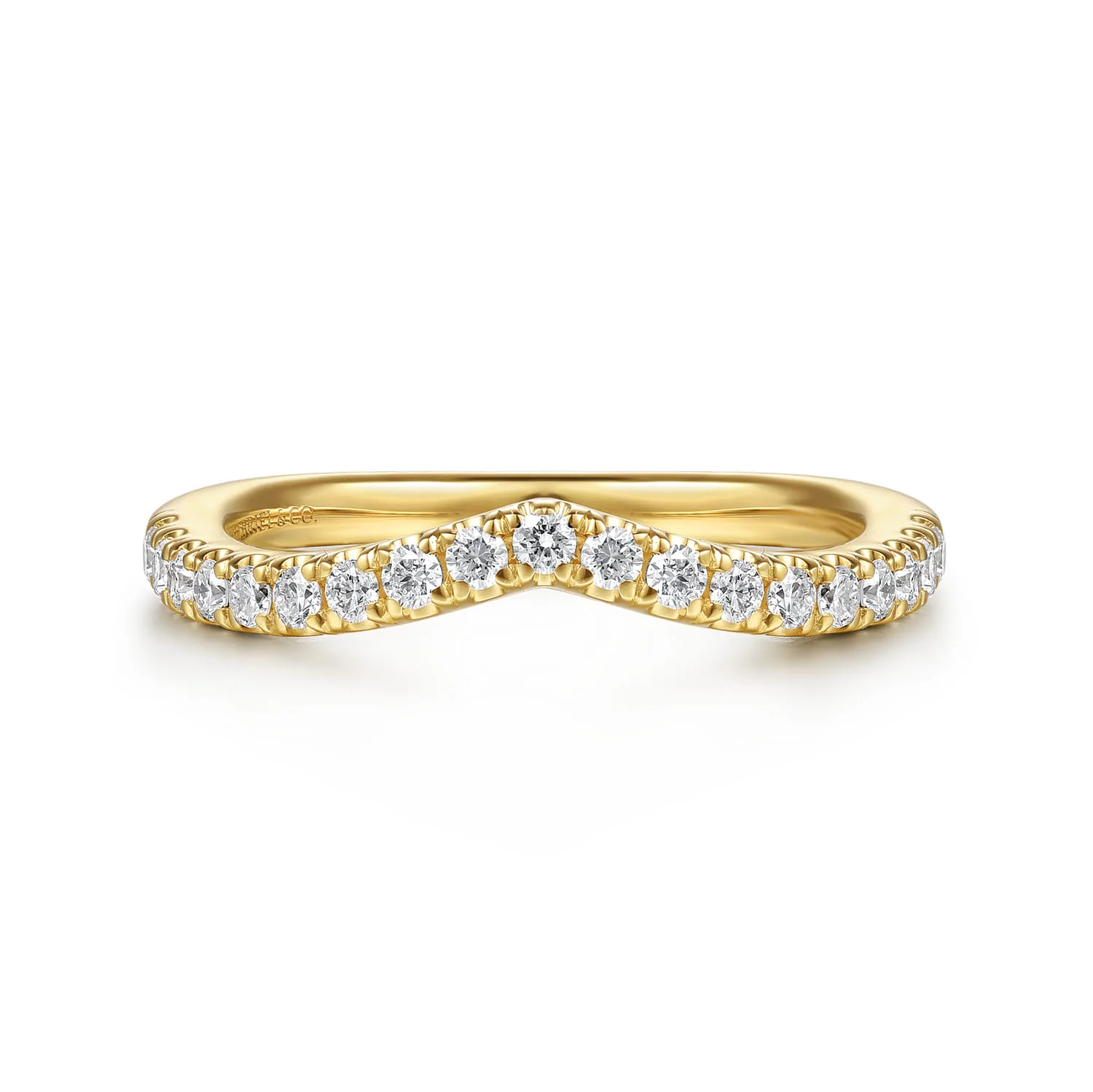 Curved Diamond Matching Wedding Band