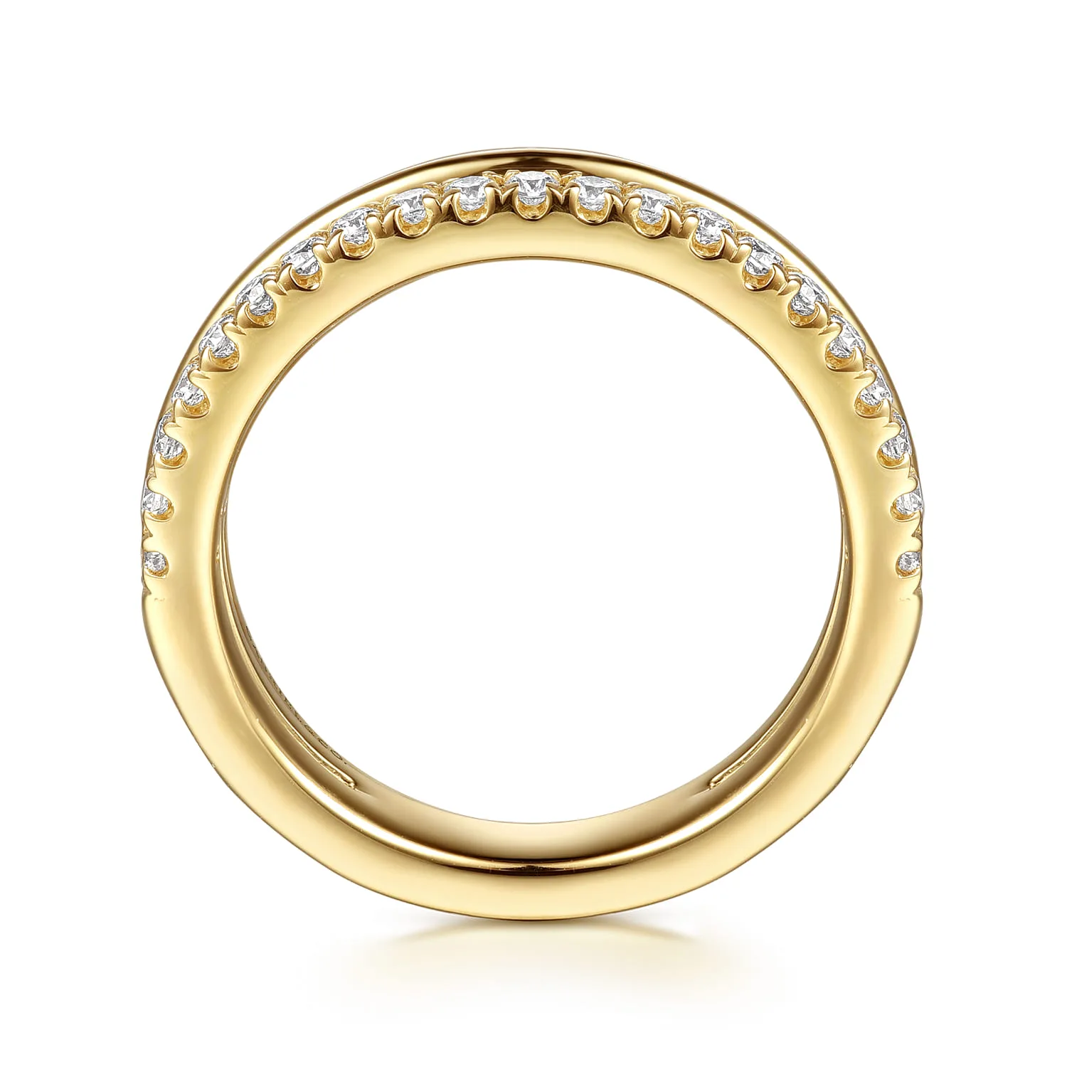 Diamond Matching Wedding Band in 14K Yellow Gold, photograph 2
