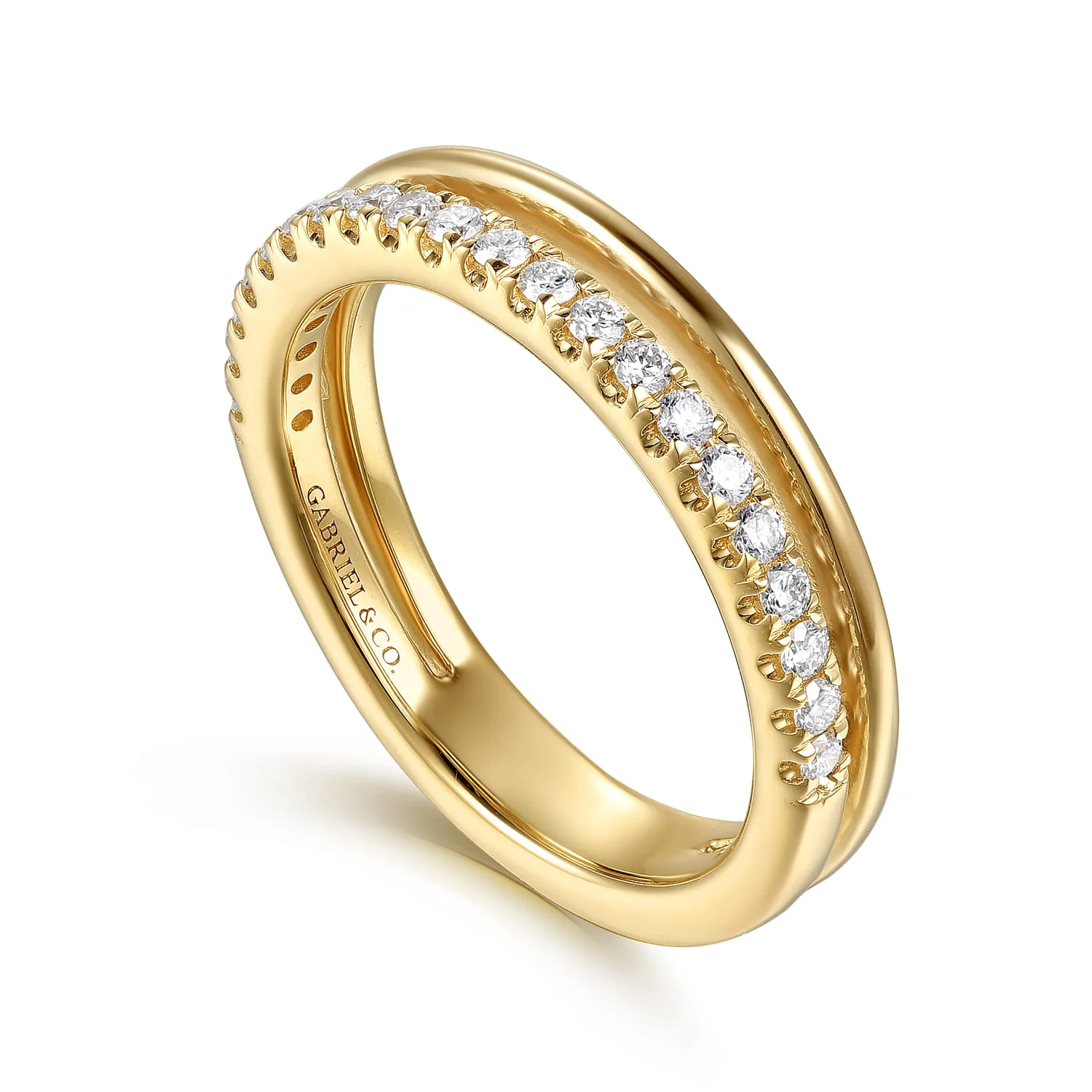 Diamond Matching Wedding Band in 14K Yellow Gold, photograph 3