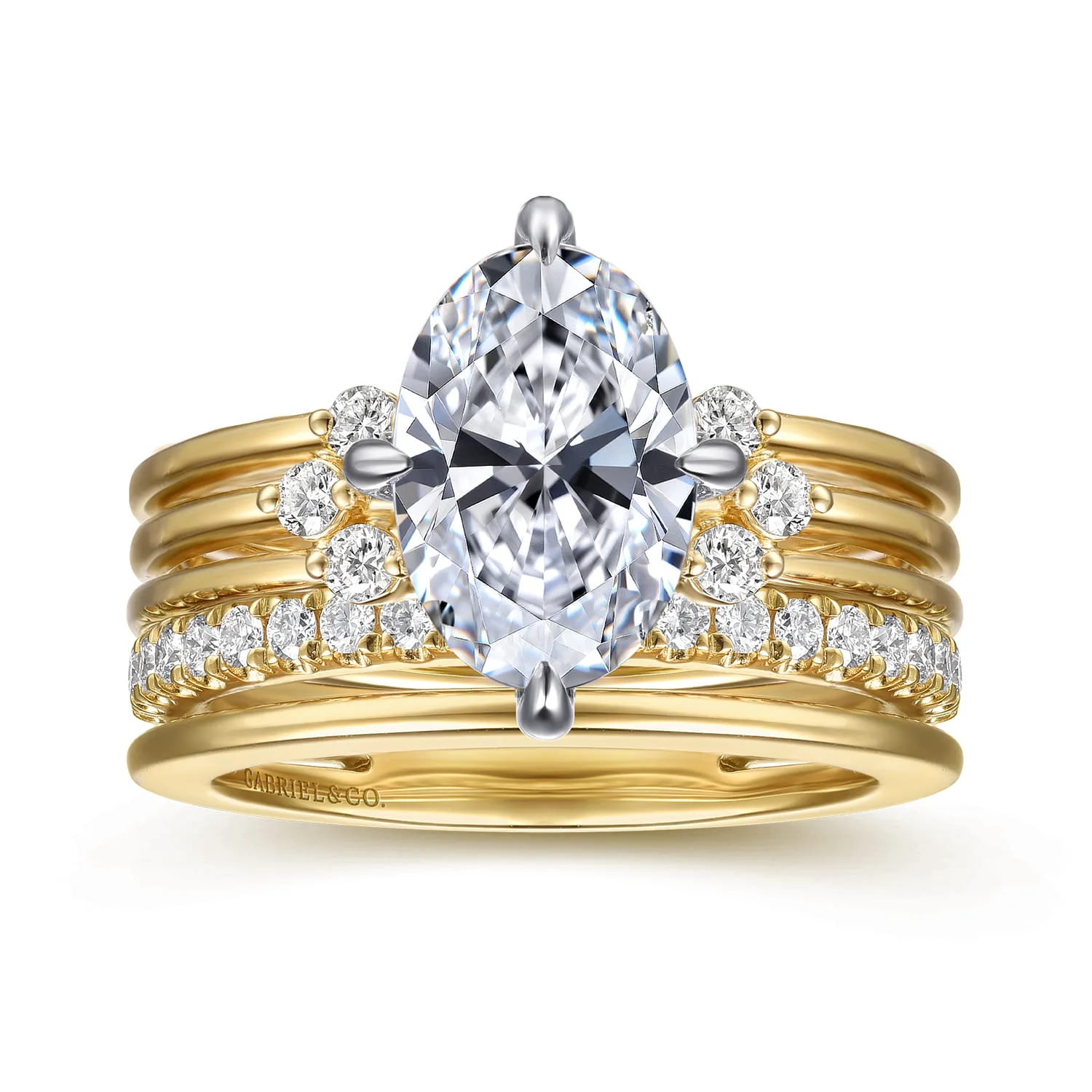 Diamond Matching Wedding Band in 14K Yellow Gold, photograph 4