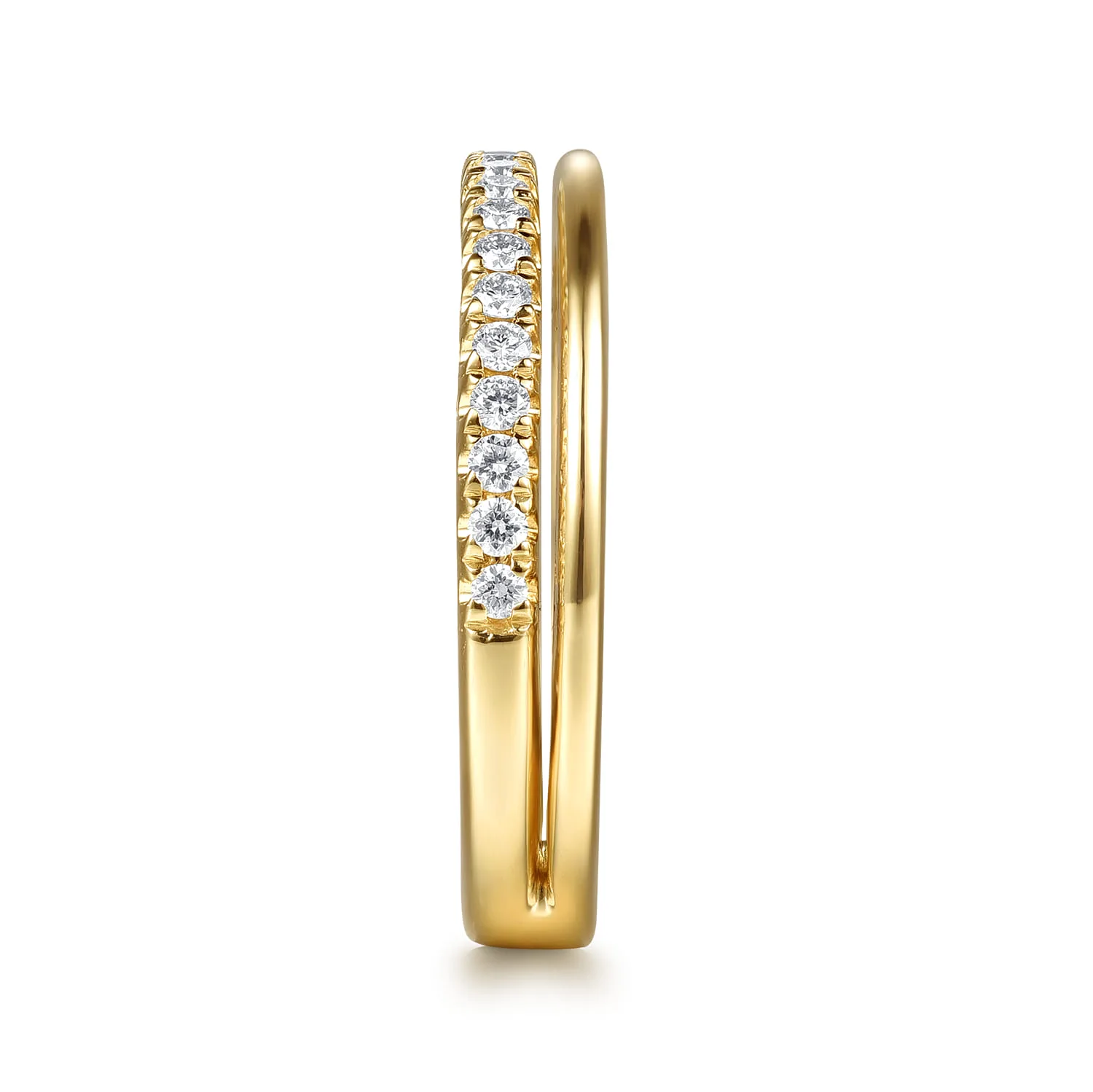 Diamond Matching Wedding Band in 14K Yellow Gold, photograph 5