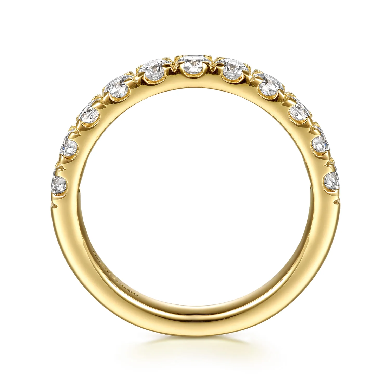 Diamond Matching Wedding Band in 14K Yellow Gold, photograph 2
