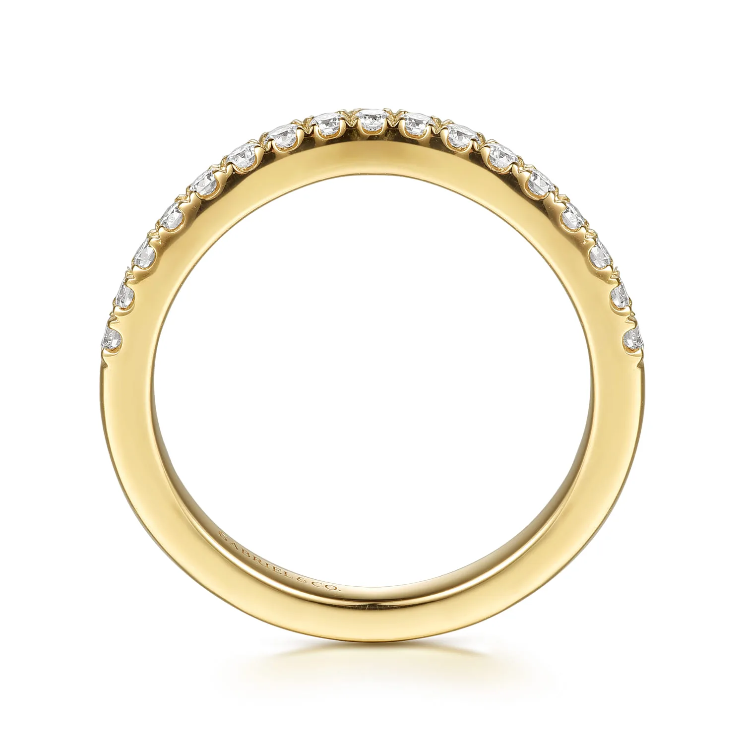 Diamond Matching Wedding Band in 14K Yellow Gold, photograph 2