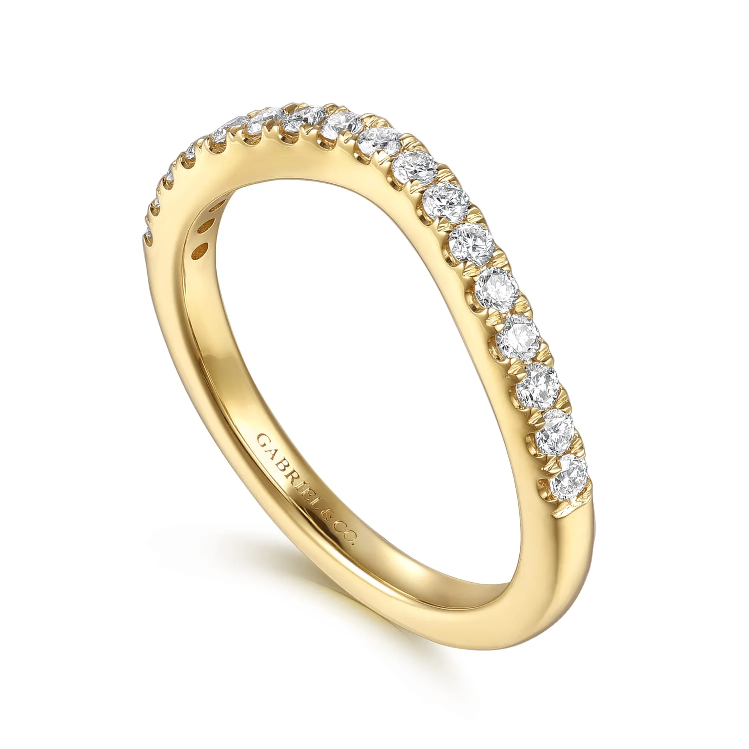 Diamond Matching Wedding Band in 14K Yellow Gold, photograph 3